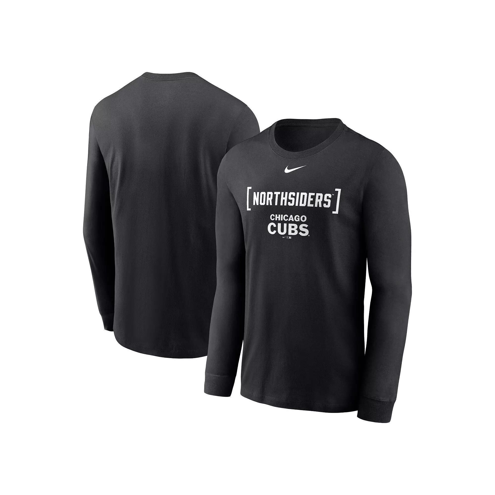 Men's Nike Black Chicago Cubs Local Nickname Long Sleeve T-Shirt, Size: Small Product Image
