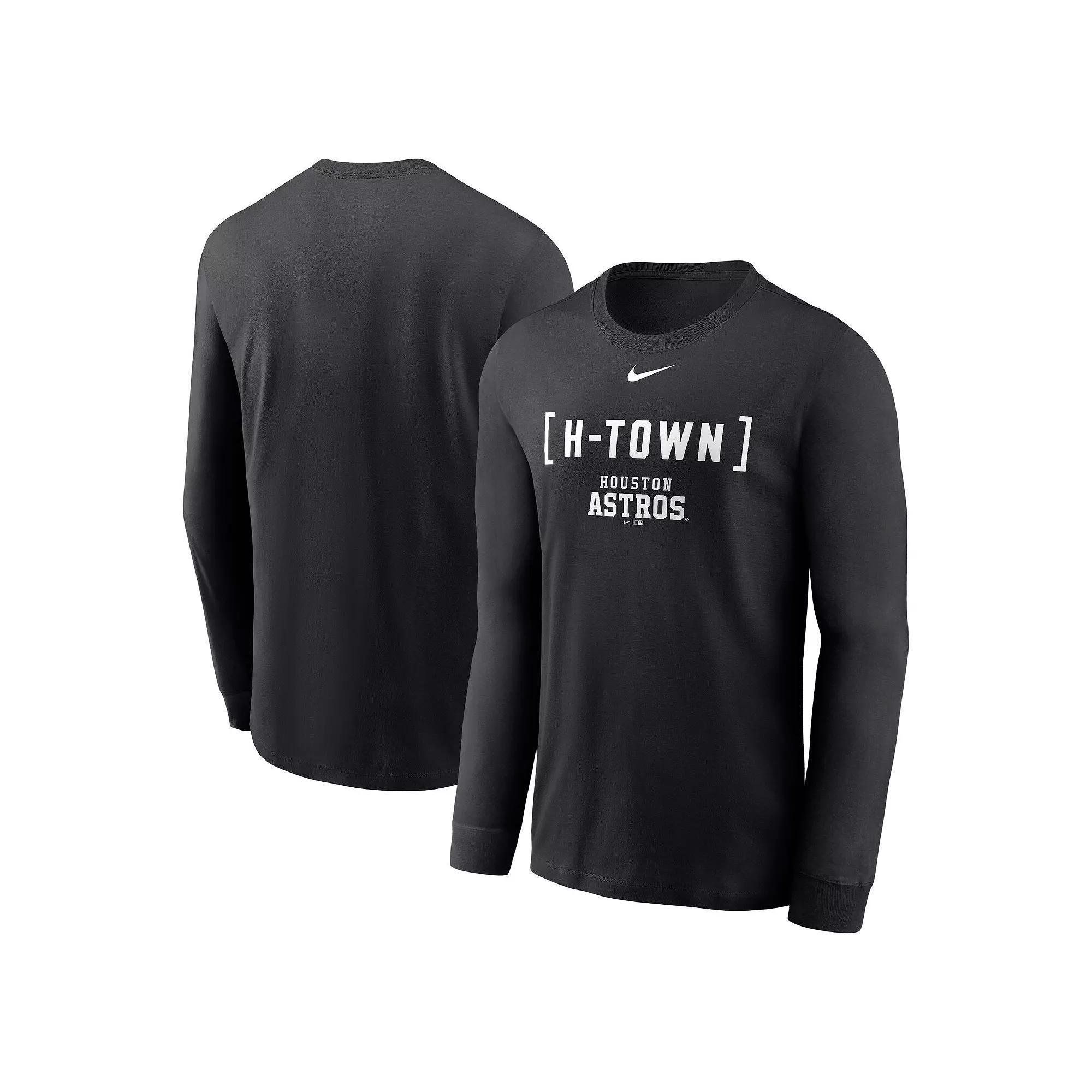 Men's Nike Black Houston Astros Local Nickname Long Sleeve T-Shirt, Size: 2XL Product Image
