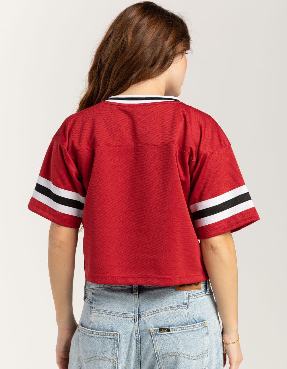 HYPE AND VICE Indiana University Womens Football Jersey - RED Product Image