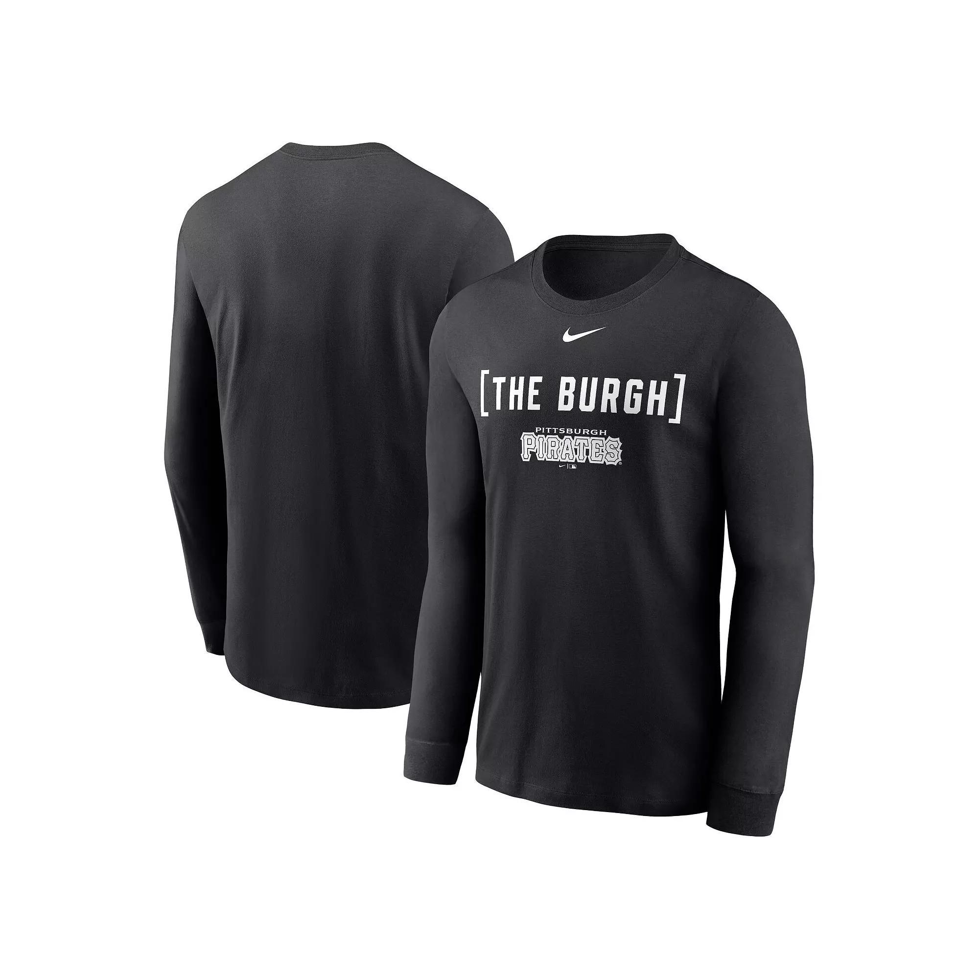 Men's Nike Black Pittsburgh Pirates Local Nickname Long Sleeve T-Shirt, Size: Small Product Image