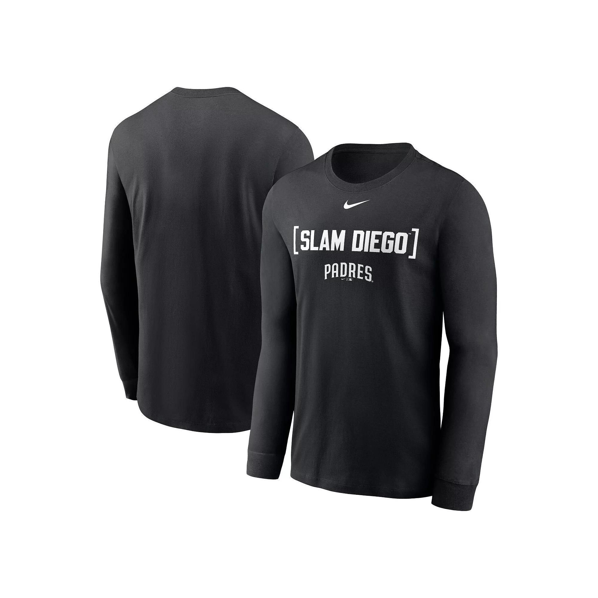 Men's Nike Black San Diego Padres Local Nickname Long Sleeve T-Shirt, Size: Small Product Image