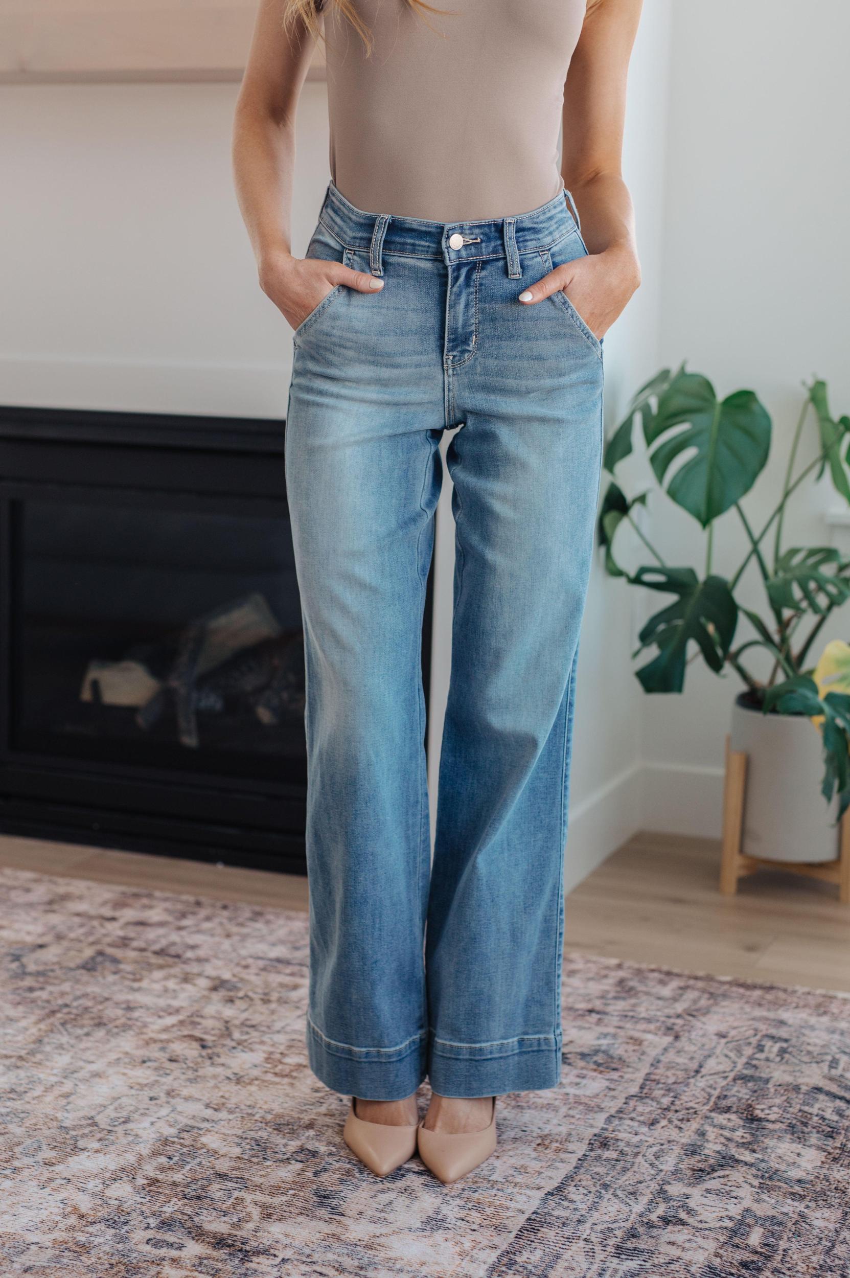 Mindy Mid Rise Wide Leg  Judy Blue Jeans - ONLINE EXCLUSIVE! Product Image