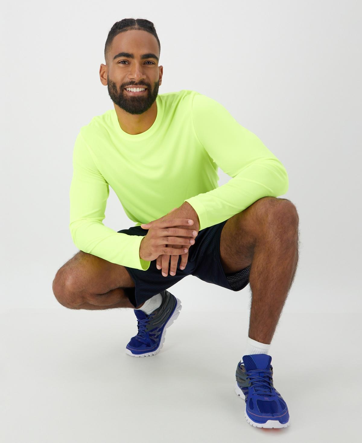Men's Hanes® CoolDRI Long Sleeve Performance Tee, Size: XL, Blue Product Image
