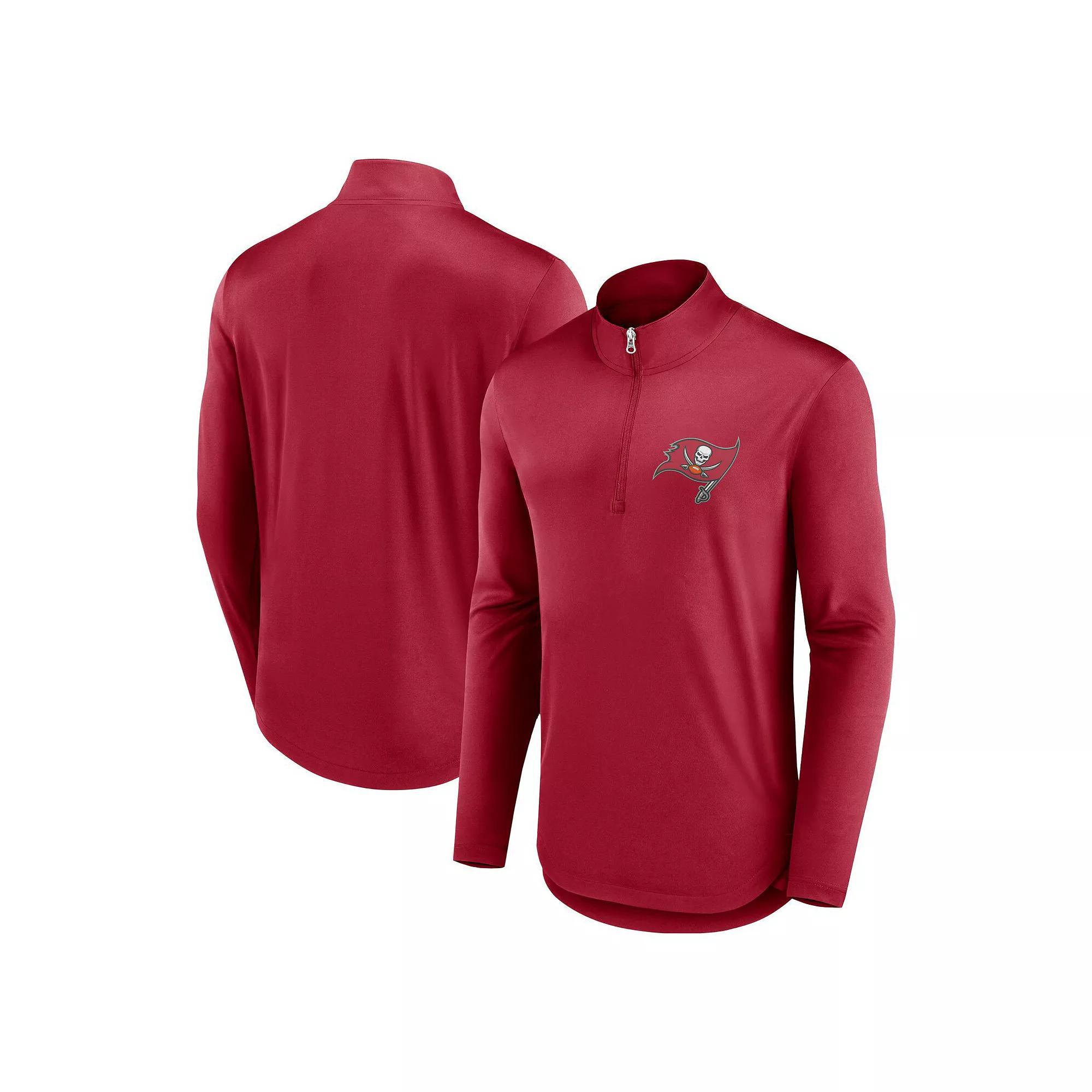 Men's Fanatics Branded Green Oakland Athletics Quarterback Quarter-Zip Top, Size: Medium Product Image