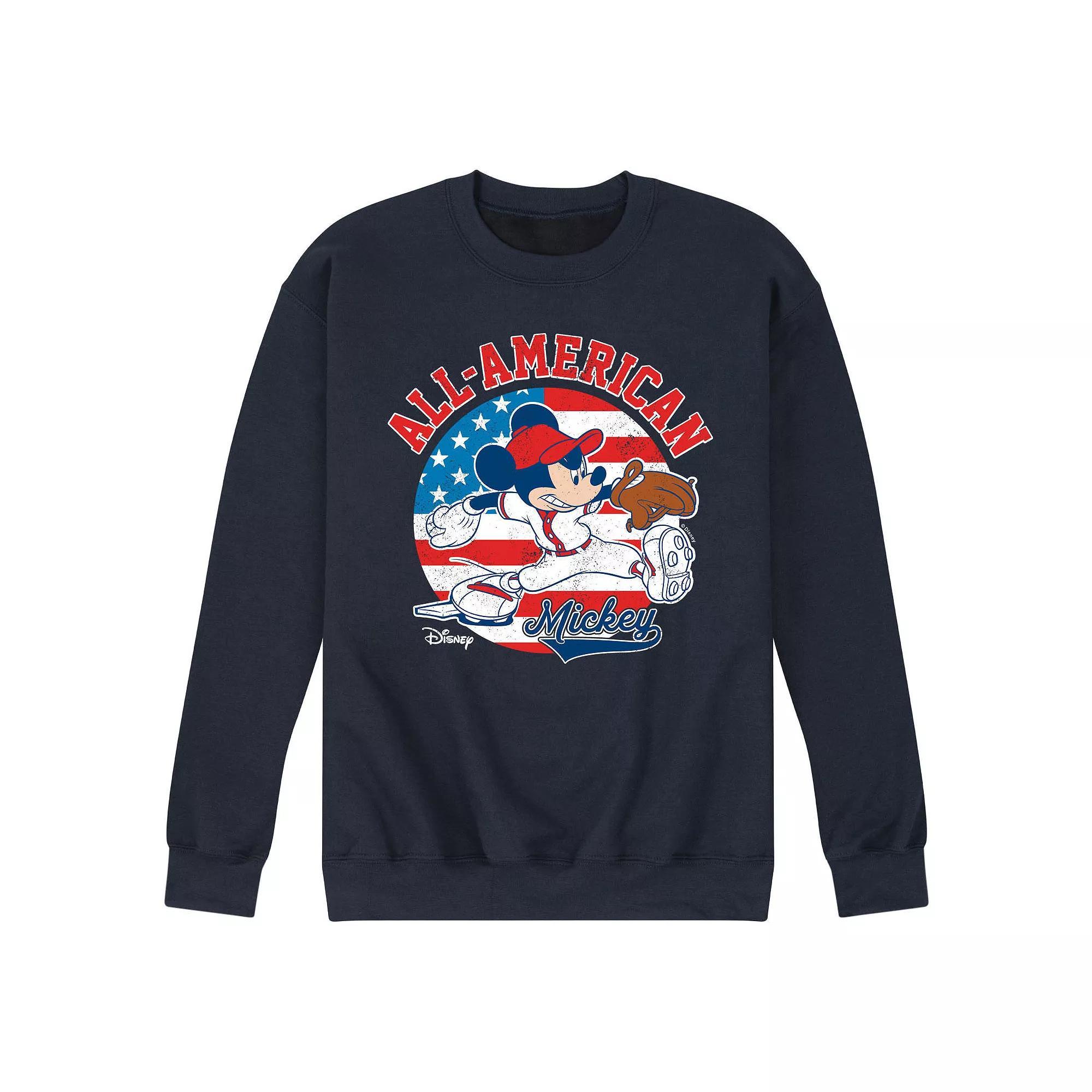 Disneys Mickey Mouse Mens Americana Baseball Fleece Sweatshirt Product Image