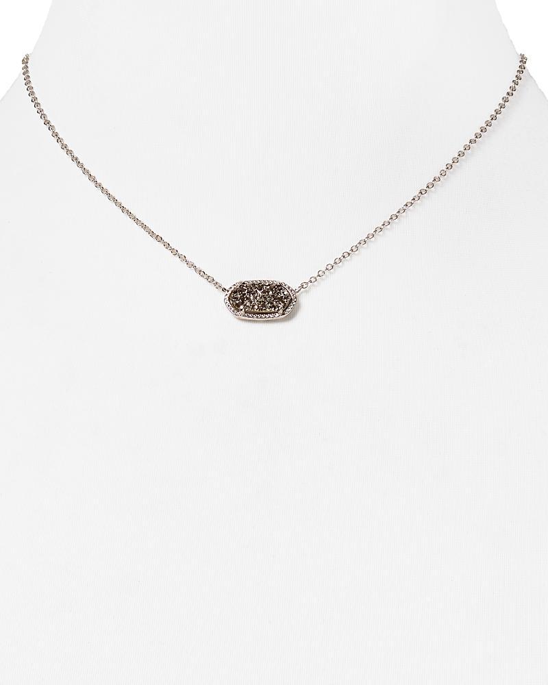 Elisa Silver Pendant Necklace in Emerald Cat’s Eye Product Image