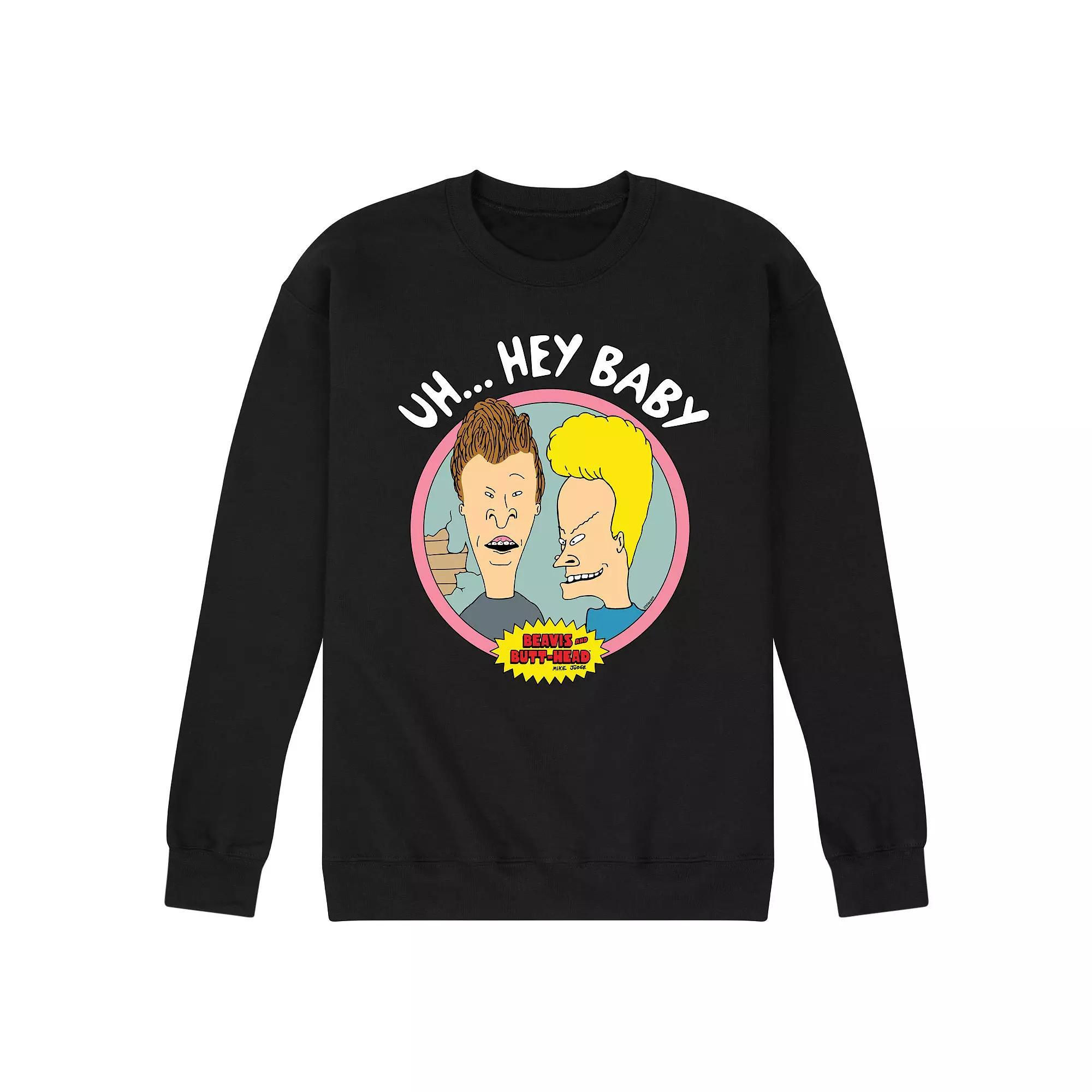 Mens Beavis & Butthead Uh... Hey Baby Fleece Sweatshirt Product Image