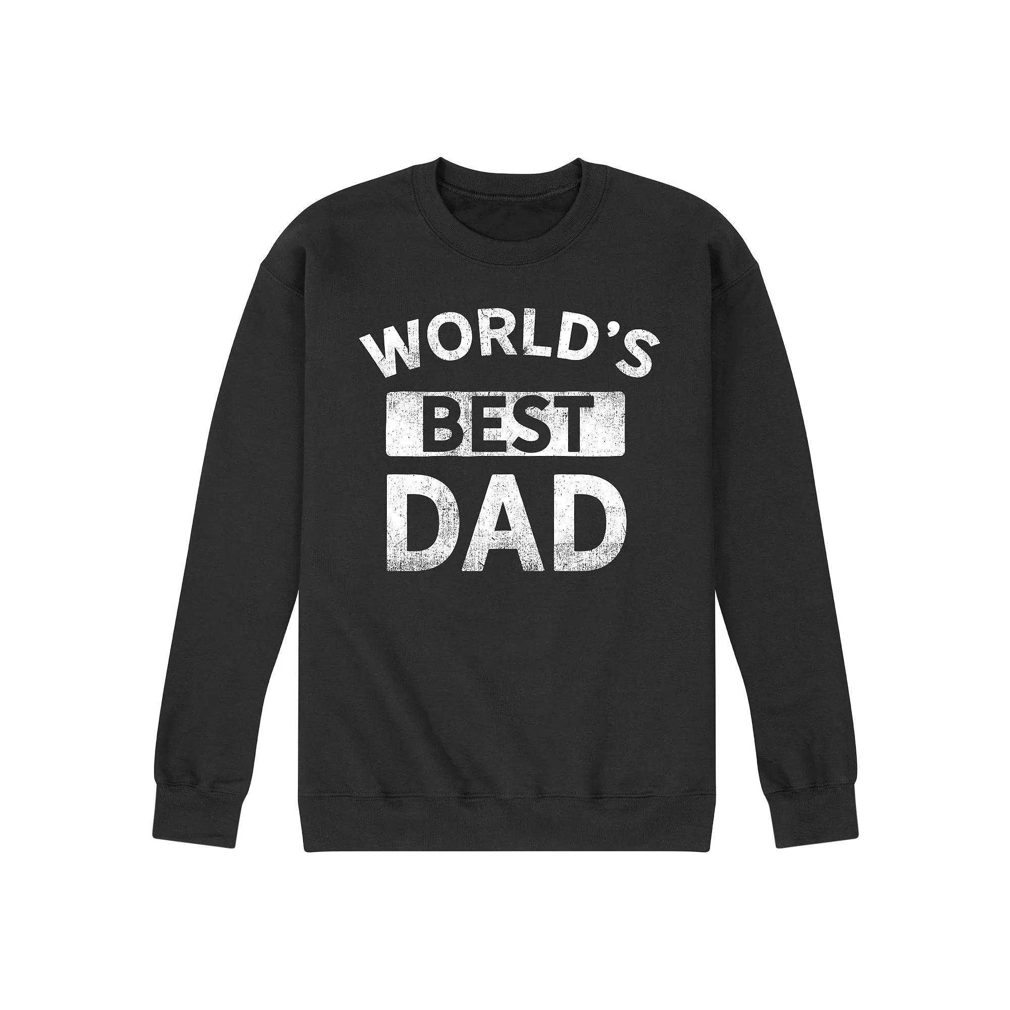 Mens Worlds Best Dad Fleece Sweatshirt Product Image