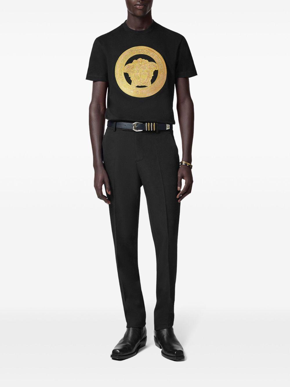Medusa-embroidered T-shirt Product Image