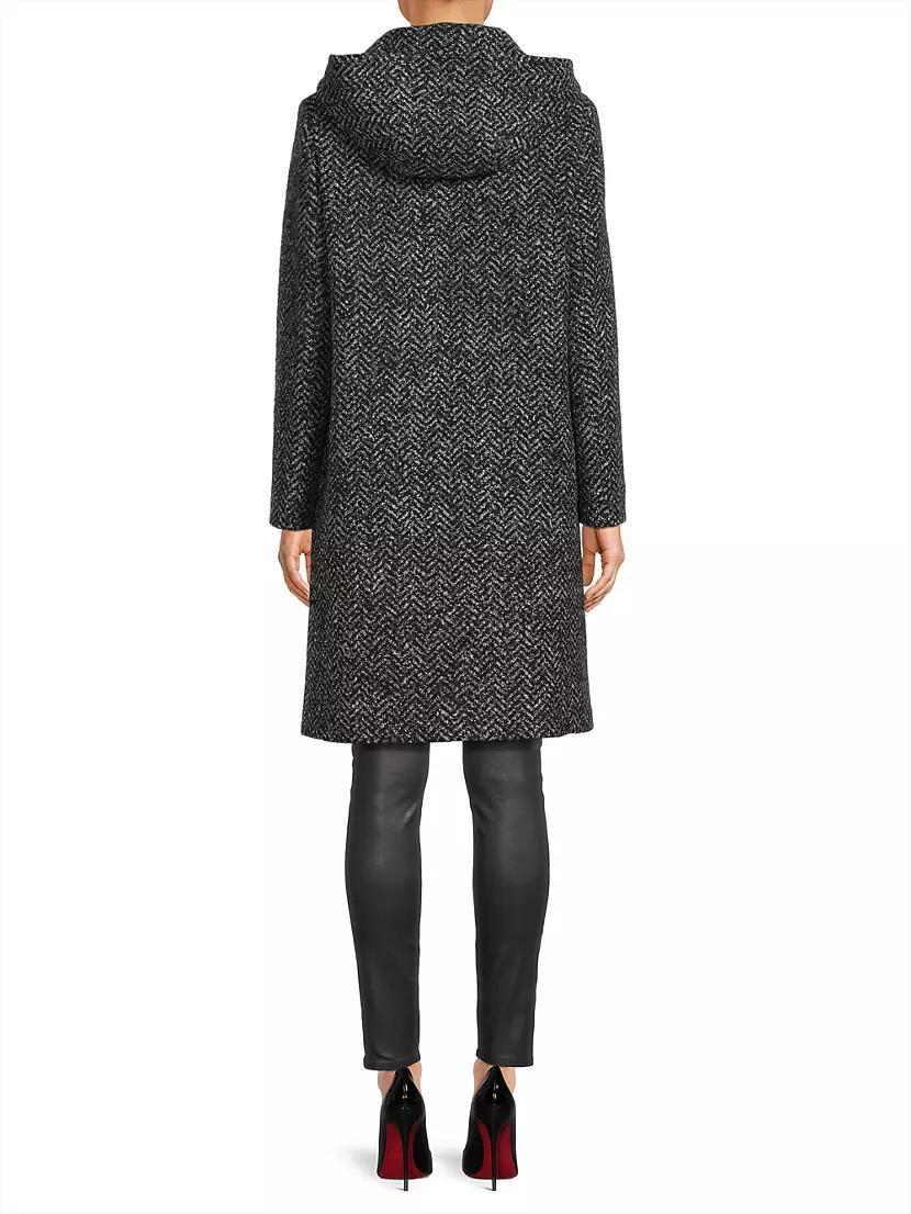 Herringbone Hooded Coat Product Image