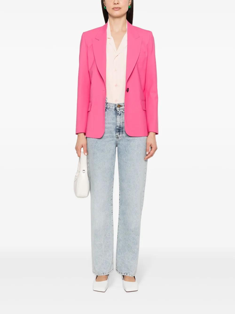 MSGM Single-breasted Peak-lapels Blazer In Multicolor Product Image