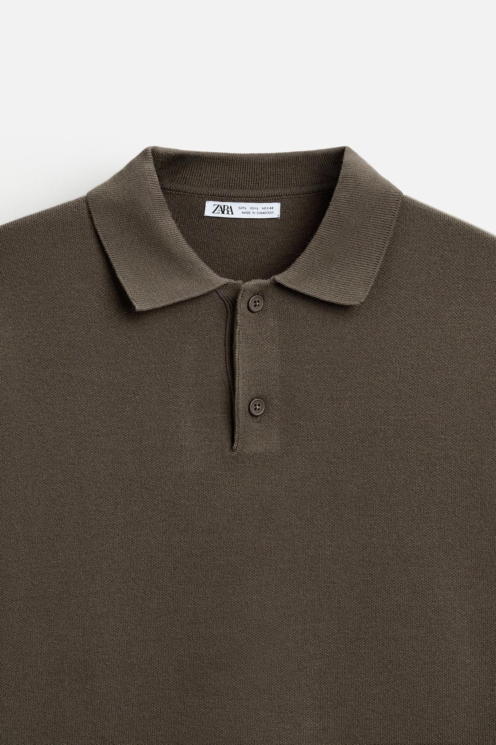 VISCOSE BLEND KNIT POLO SHIRT Product Image