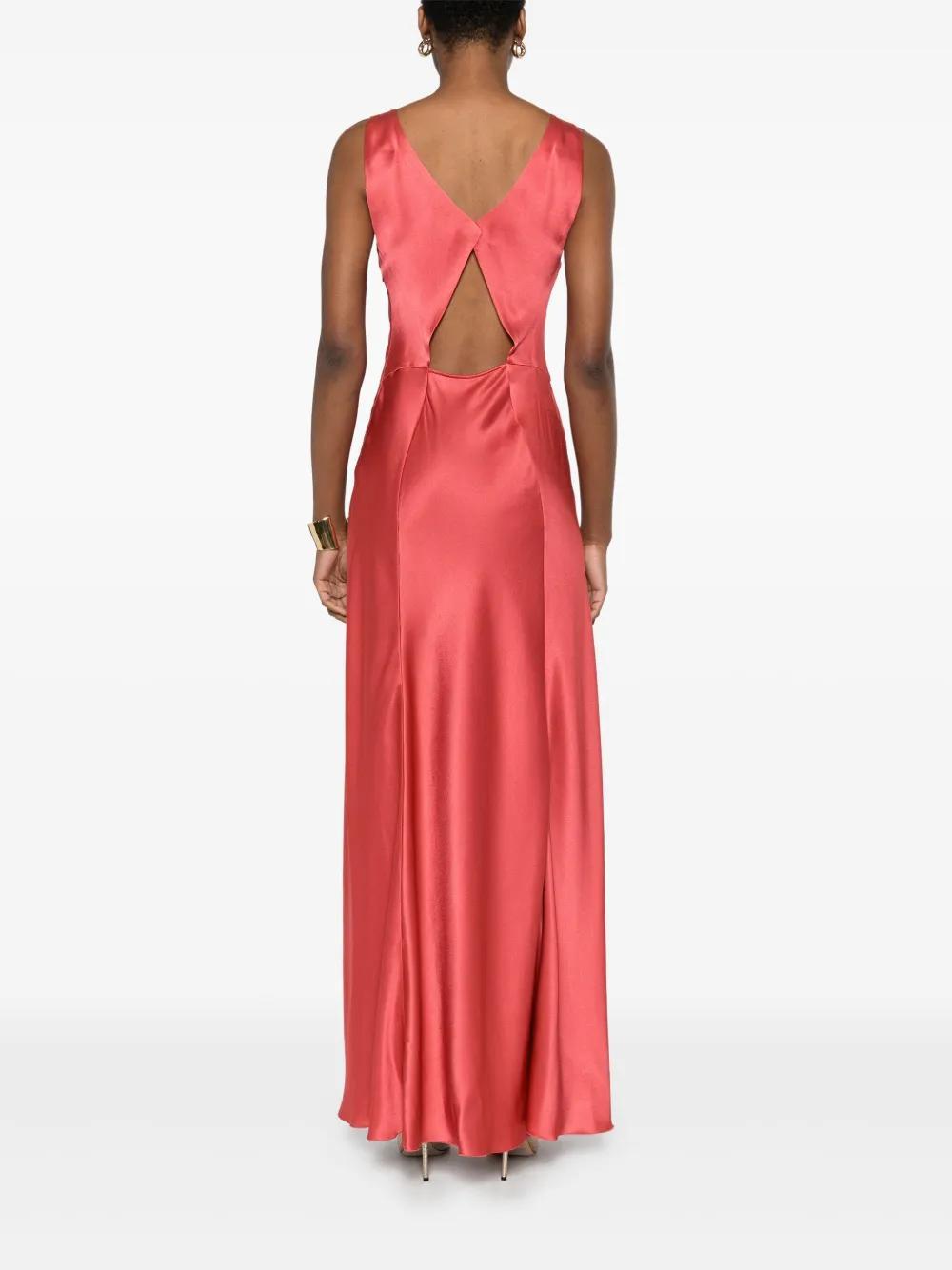 ALBERTA FERRETTI Cut-out Gown In Red Product Image
