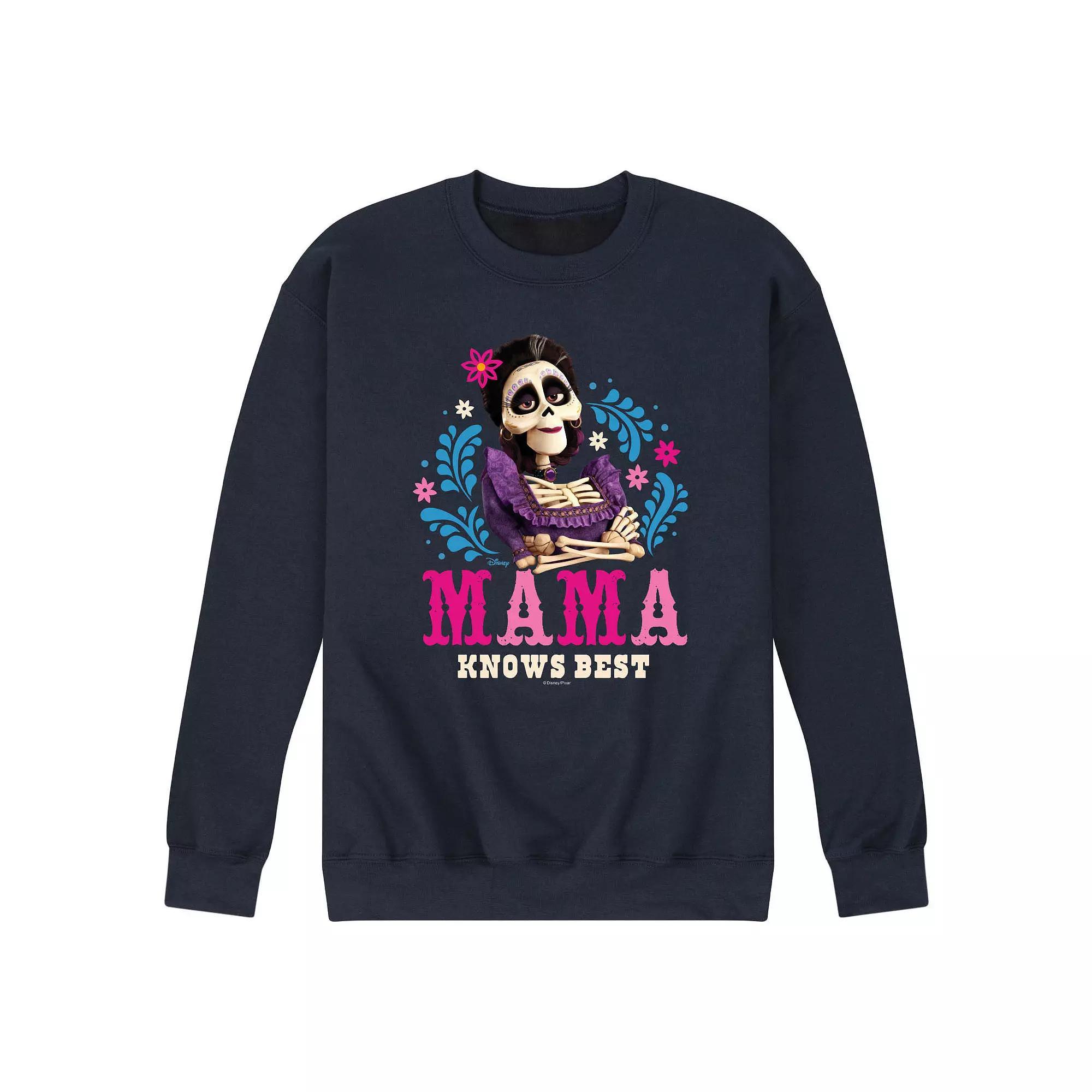 Disney / Pixars Coco Imelda Mens Mama Knows Best Fleece Sweatshirt Product Image