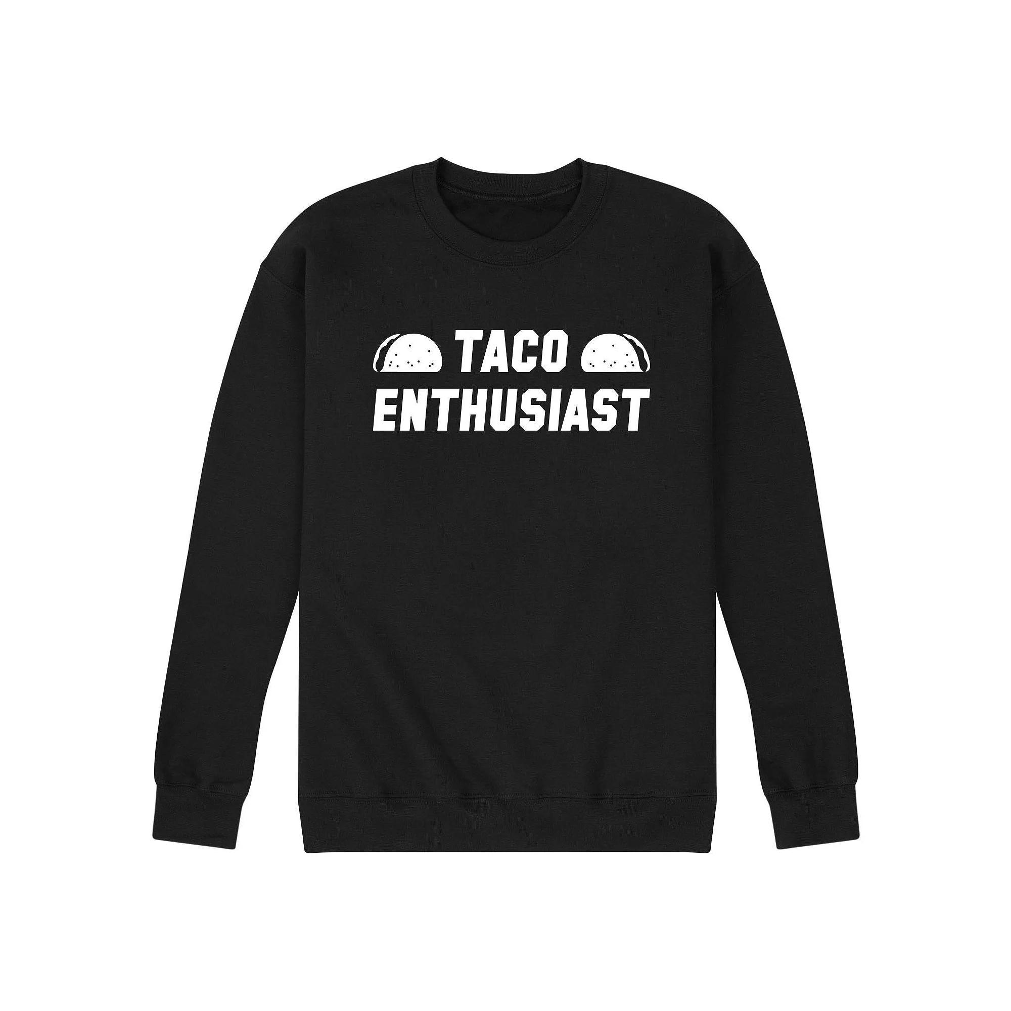Mens Taco Enthusiast Fleece Sweatshirt Product Image