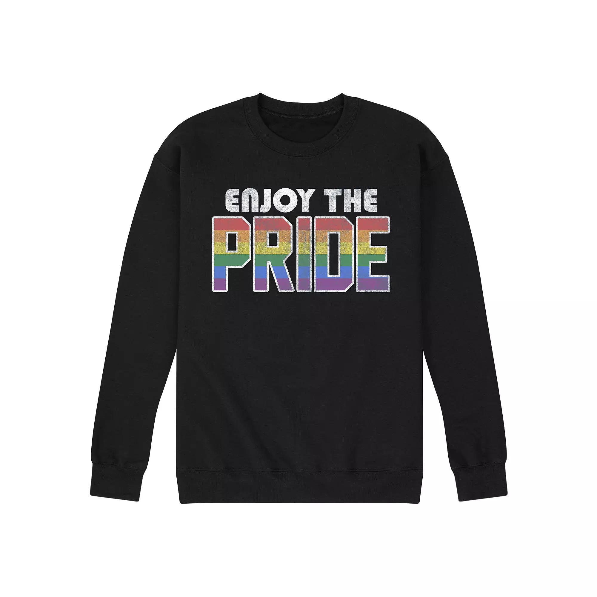 Mens Enjoy The Pride Fleece Sweatshirt Blue Product Image