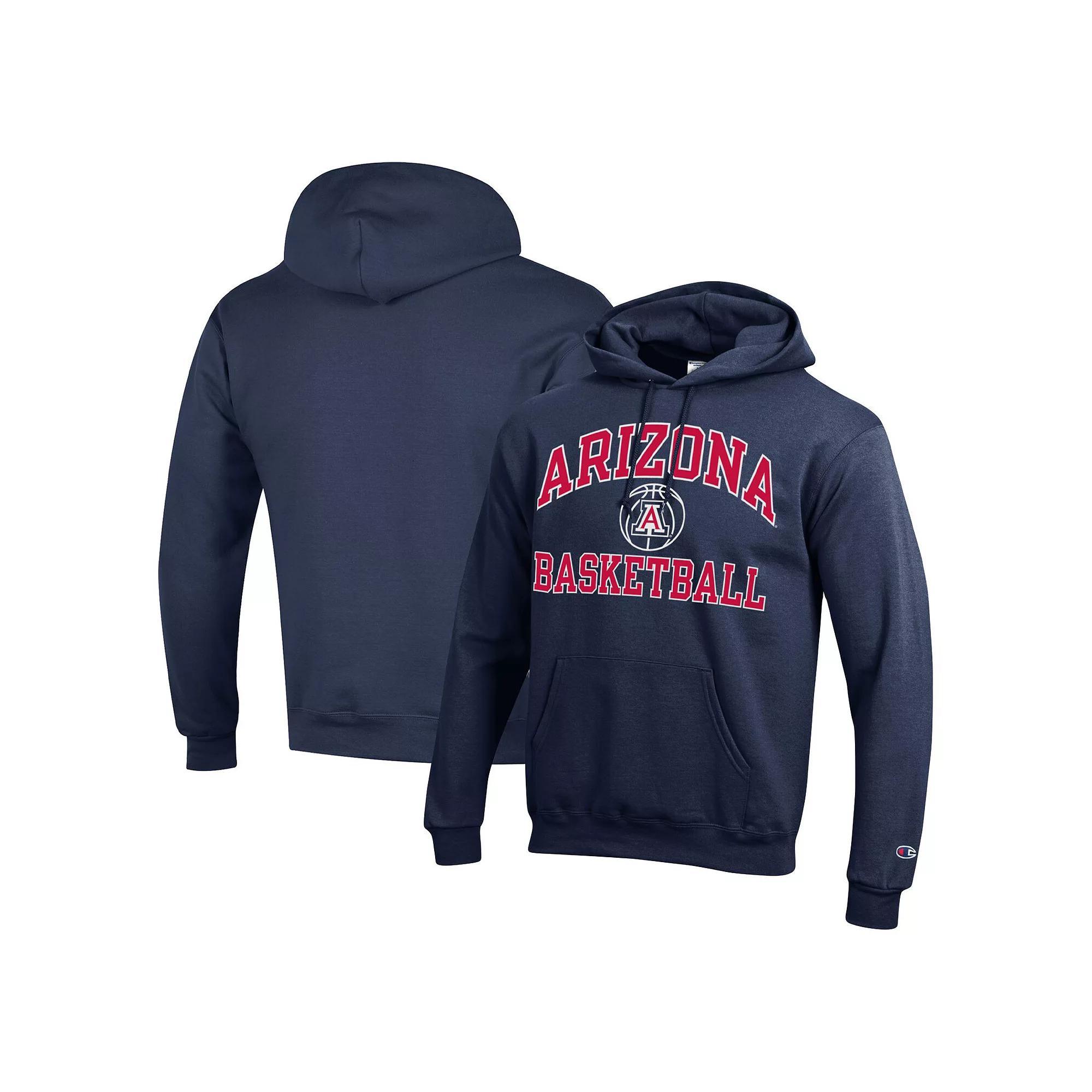 Men's Champion Navy Arizona Wildcats Basketball Icon Powerblend Pullover Hoodie, Size: XL, Blue Product Image