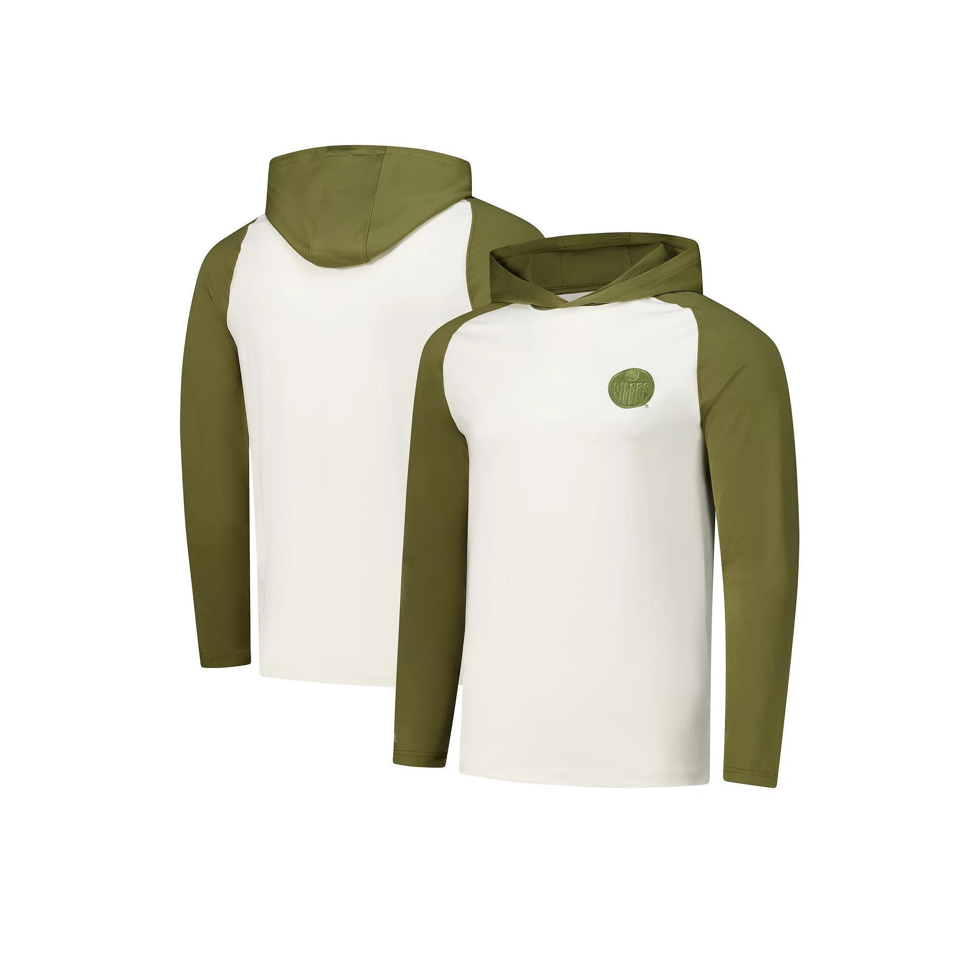 Men's Antigua Cream Montreal Canadiens Intrepid Sand Long Sleeve Hoodie T-Shirt, Size: 3XL, Cnd Beige Product Image