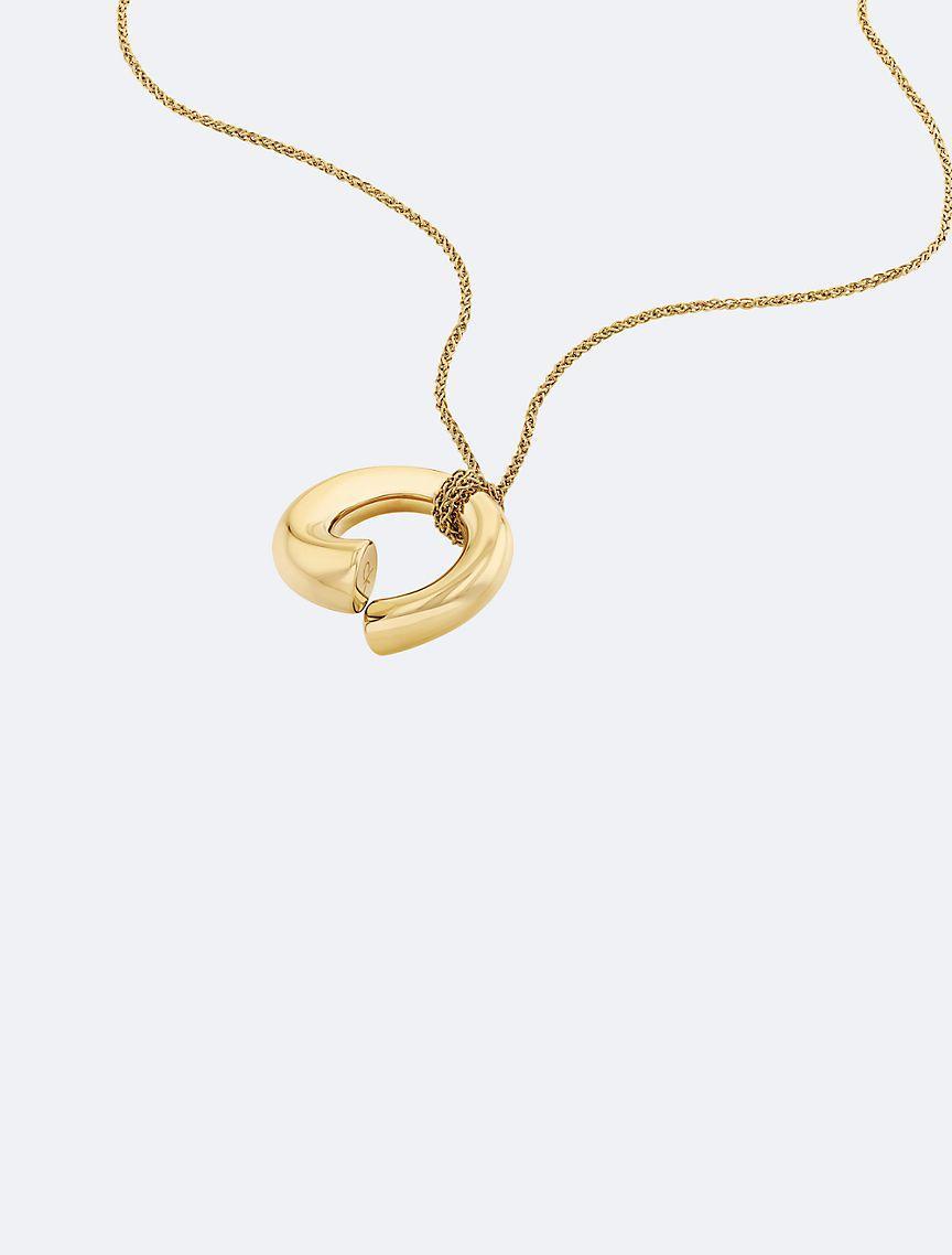 Sculptural Round Pendant Necklace Product Image