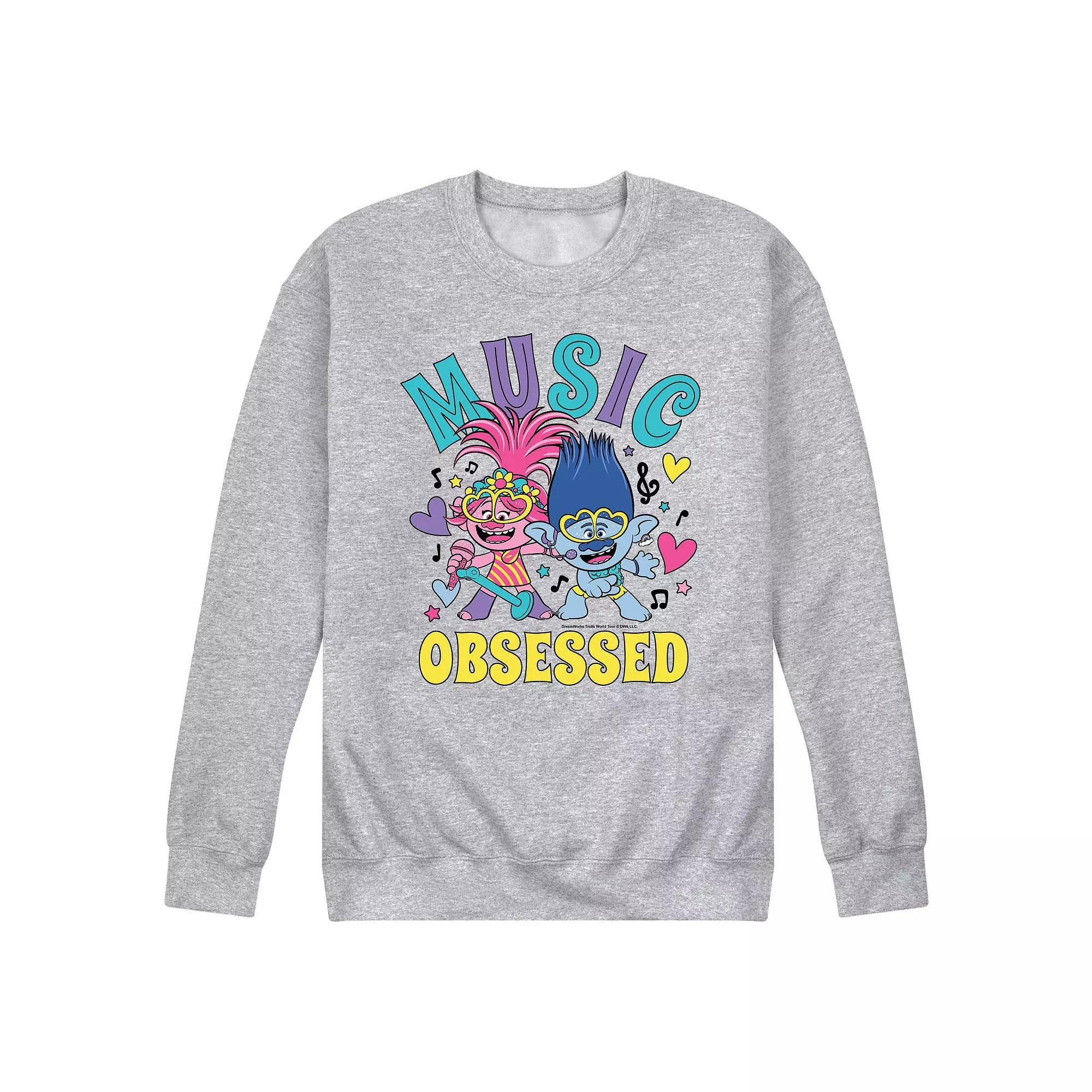 Mens Trolls Music Obsessed Sweatshirt Product Image