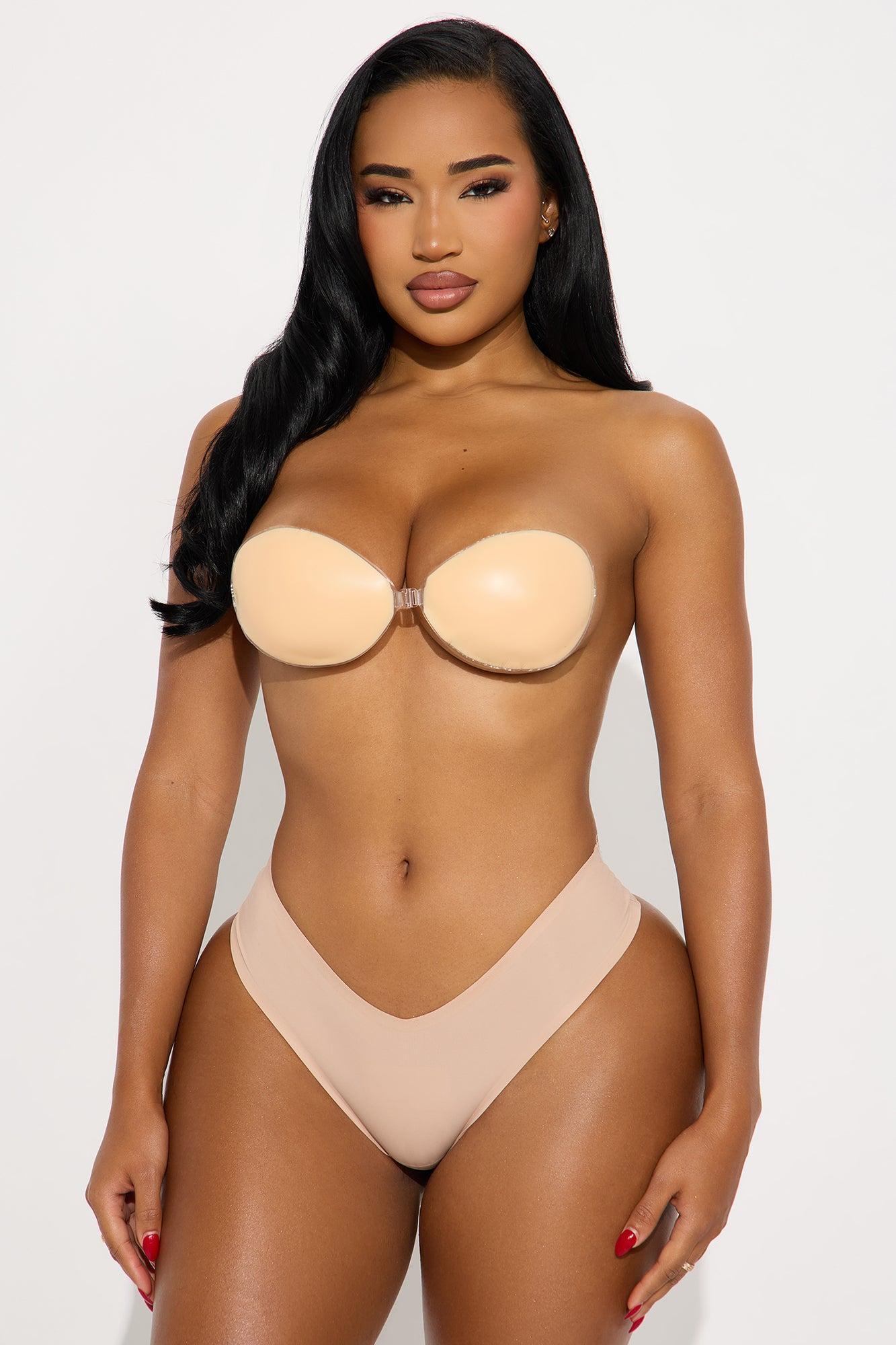 Strapless Silicone Front Closure Sticky Bra - Nude Product Image