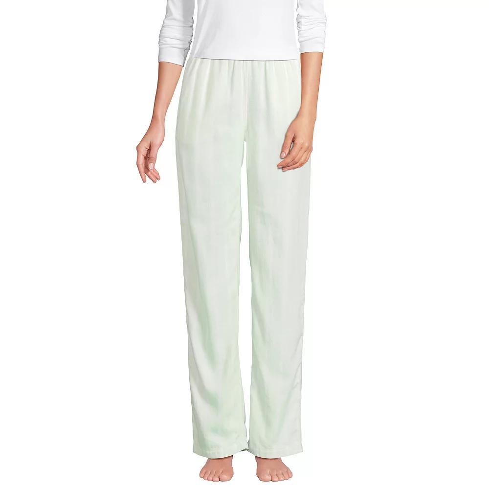 Petite Lands' End Women's Flannel Pajama Pants, Size: XS Petite, Mint Green Stripe Product Image
