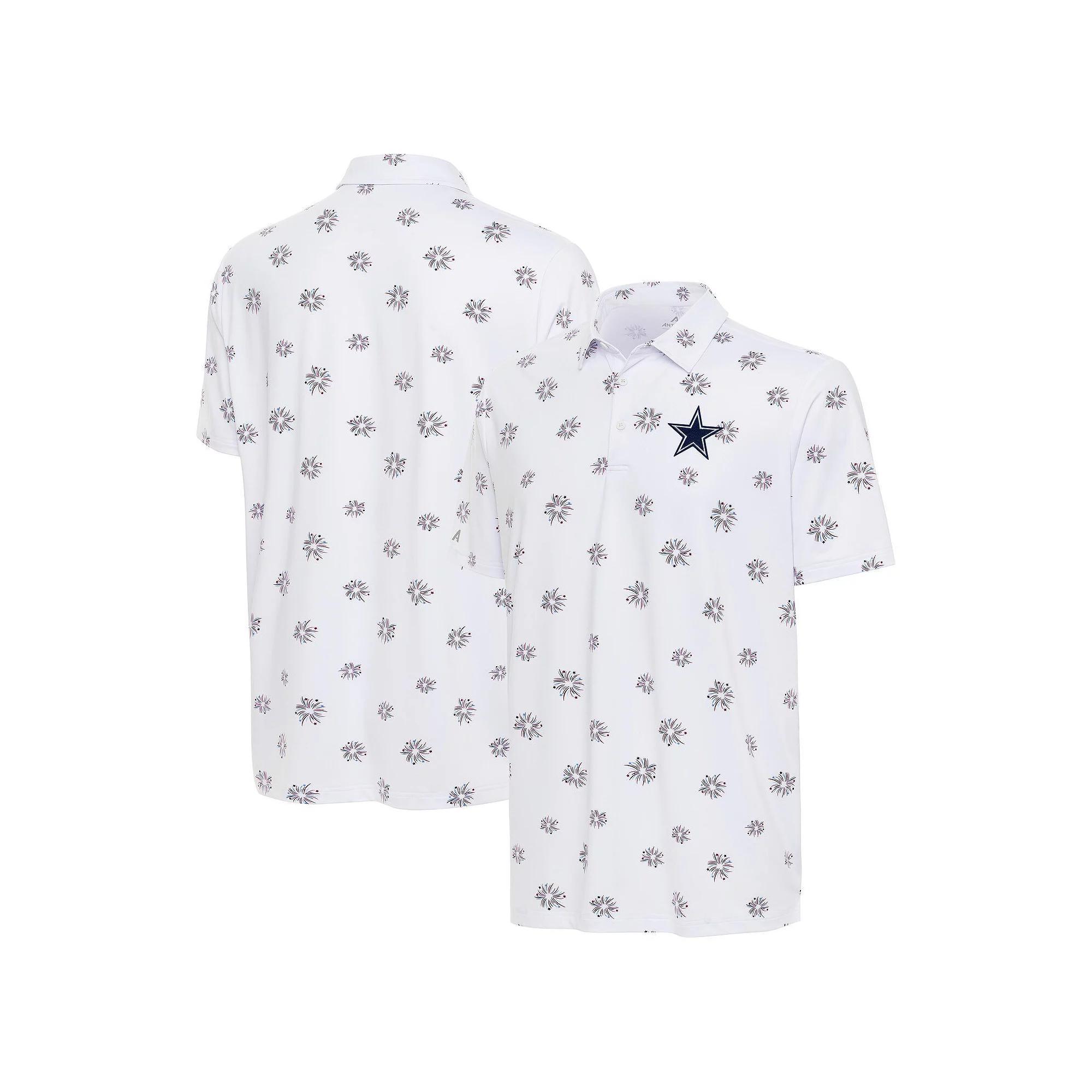 Men's Antigua White Detroit Lions Fireworks Polo, Size: XXL Product Image