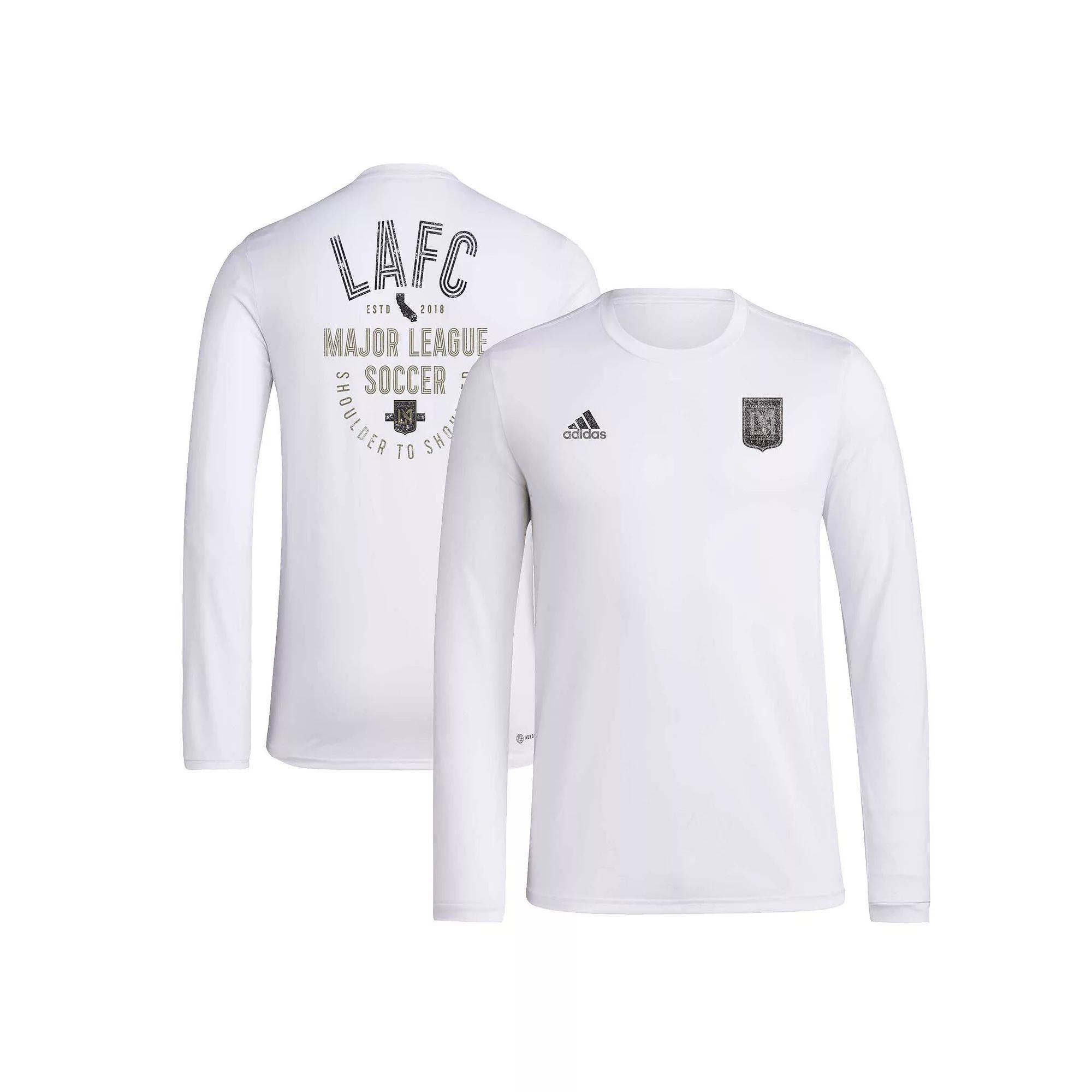 Mens adidas White LAFC Local Stoic Long Sleeve T-Shirt Product Image