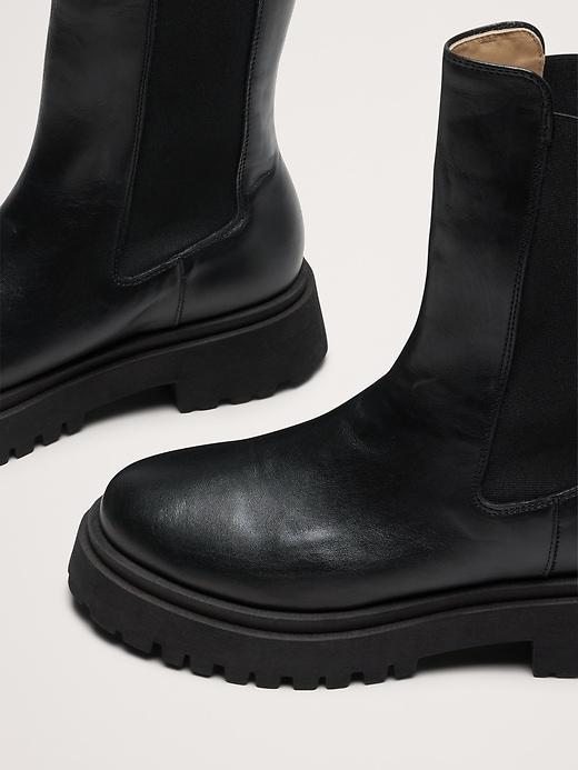 Italian Leather Tall Chelsea Boot Product Image