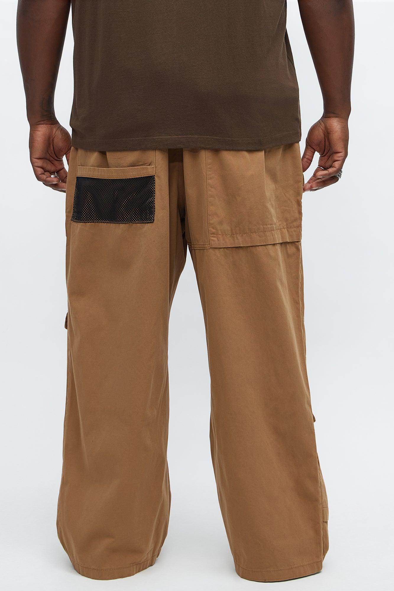 Baggy Lester Cargo Pants - Brown Product Image