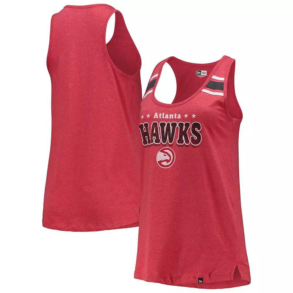 Women's New Era Red Atlanta Hawks Scoop-Neck Racerback Tank Top, Size: 2XL Product Image
