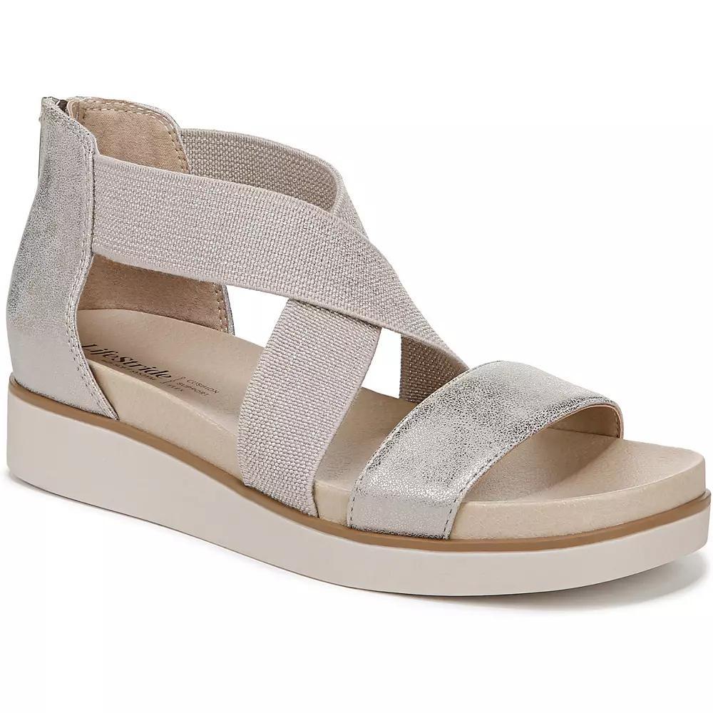 LifeStride Giselle Women's Strappy Platform Sandals, Size: 6 Wide, Brown Product Image