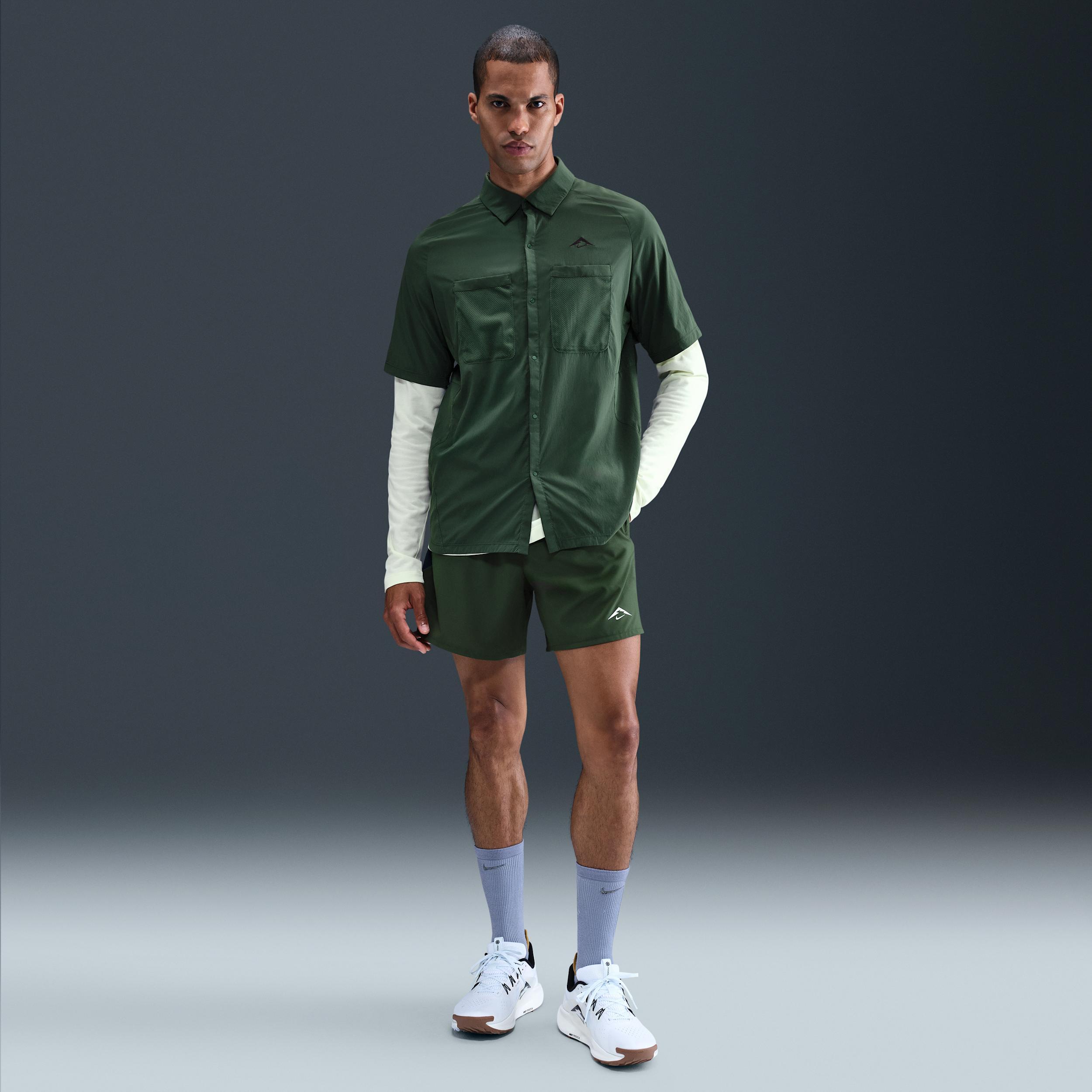 Nike Trail Men's Dri-FIT UV Running Button-Up Shirt Product Image