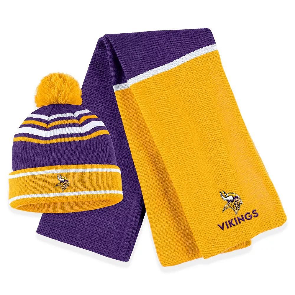 Women's WEAR by Erin Andrews Green Green Bay Packers Colorblock Cuffed Knit Hat with Pom and Scarf Set Product Image