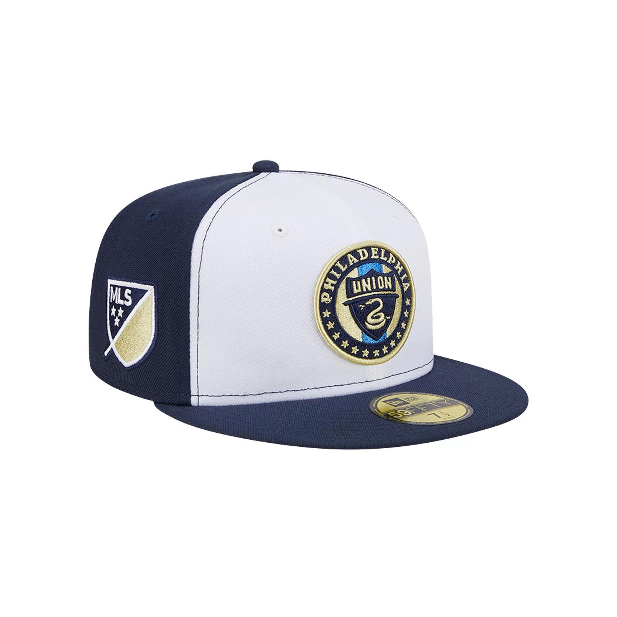 Men's New Era White/Navy Philadelphia Union 2024 Kick Off Collection 59FIFTY Fitted Hat, Size: 7 1/2, Uni White Product Image
