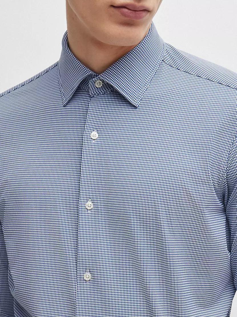 Regular Fit Shirt in Structured Performance Stretch Fabric Product Image