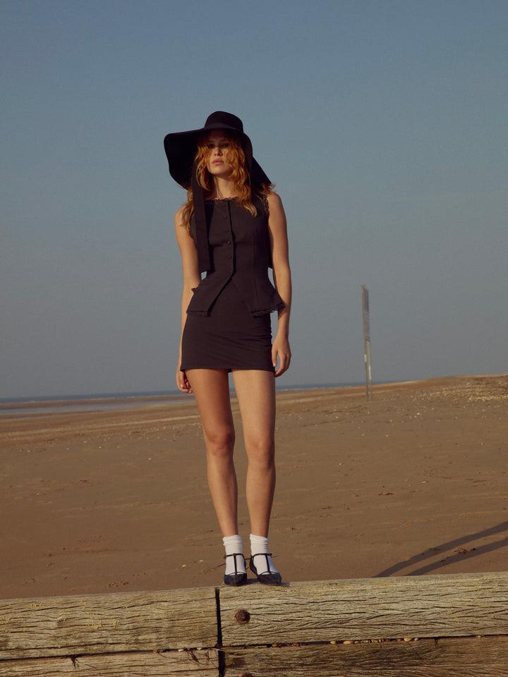 Shawna Mini Skirt — Black Product Image