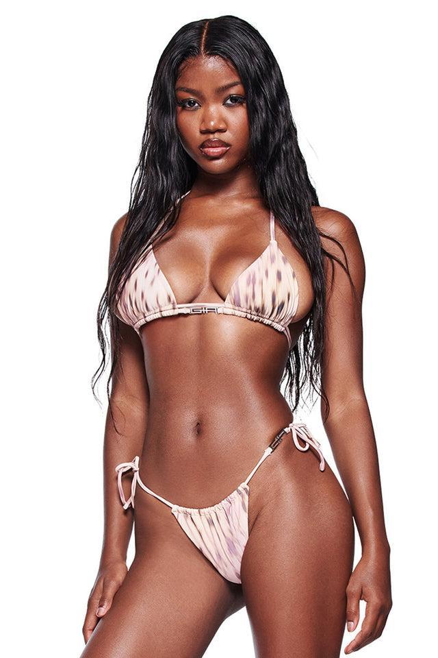 NIKYTA BIKINI BOTTOM - BLURRED CHEETAH Product Image