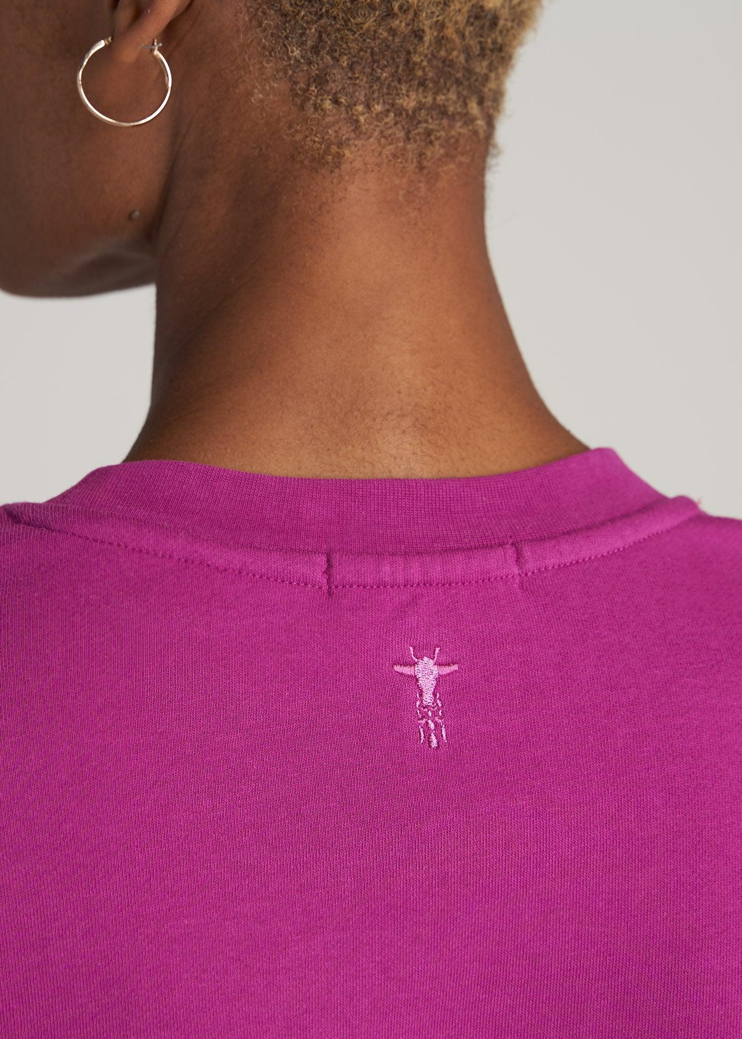 Wearever Fleece Cropped Crew Women's Tall Sweatshirt in Pink Orchid Product Image