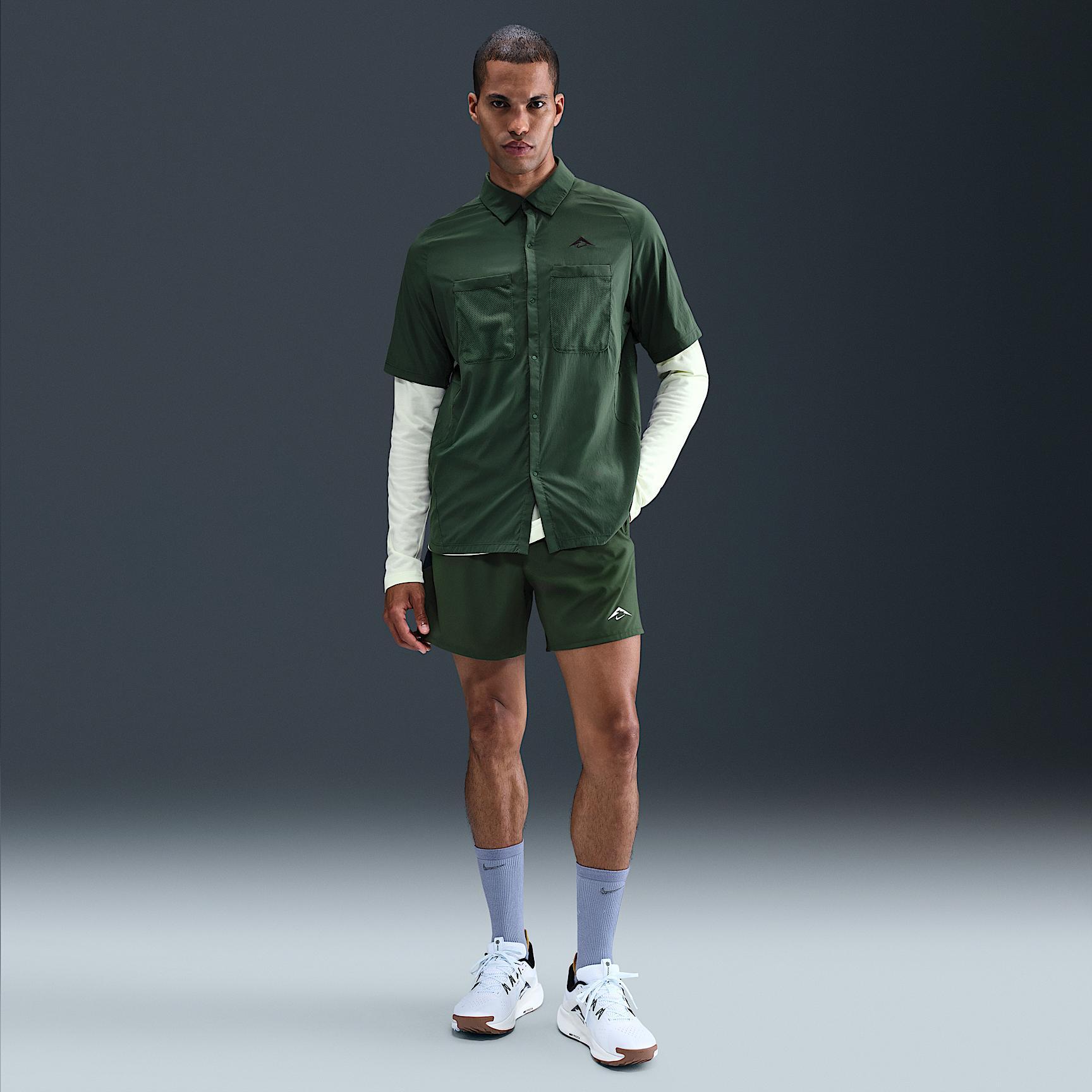 Nike Trail Men's Dri-FIT UV Running Button-Up Shirt Product Image
