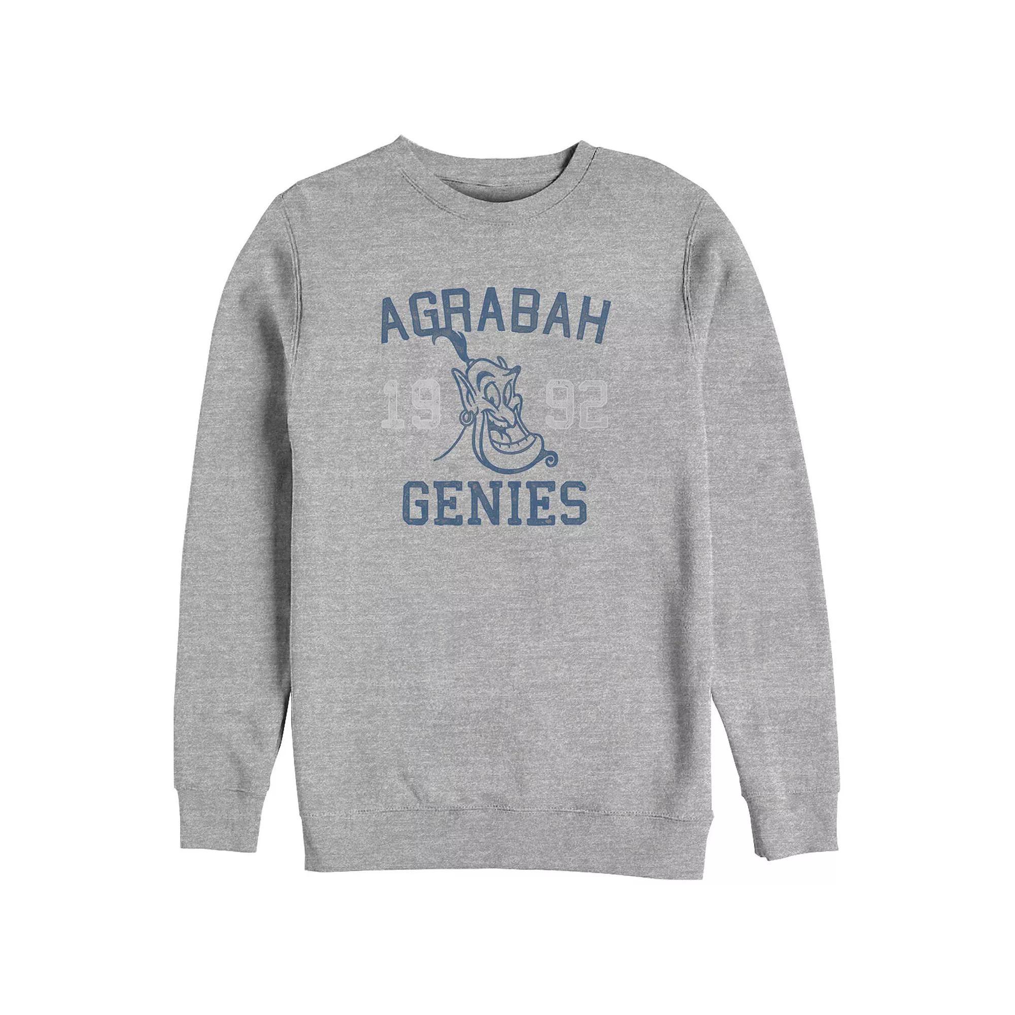 Disney's Aladdin Agrabah Genies 1992 Big & Tall Fleece Sweatshirt, Men's, Size: 4XB, Athletic Grey Product Image