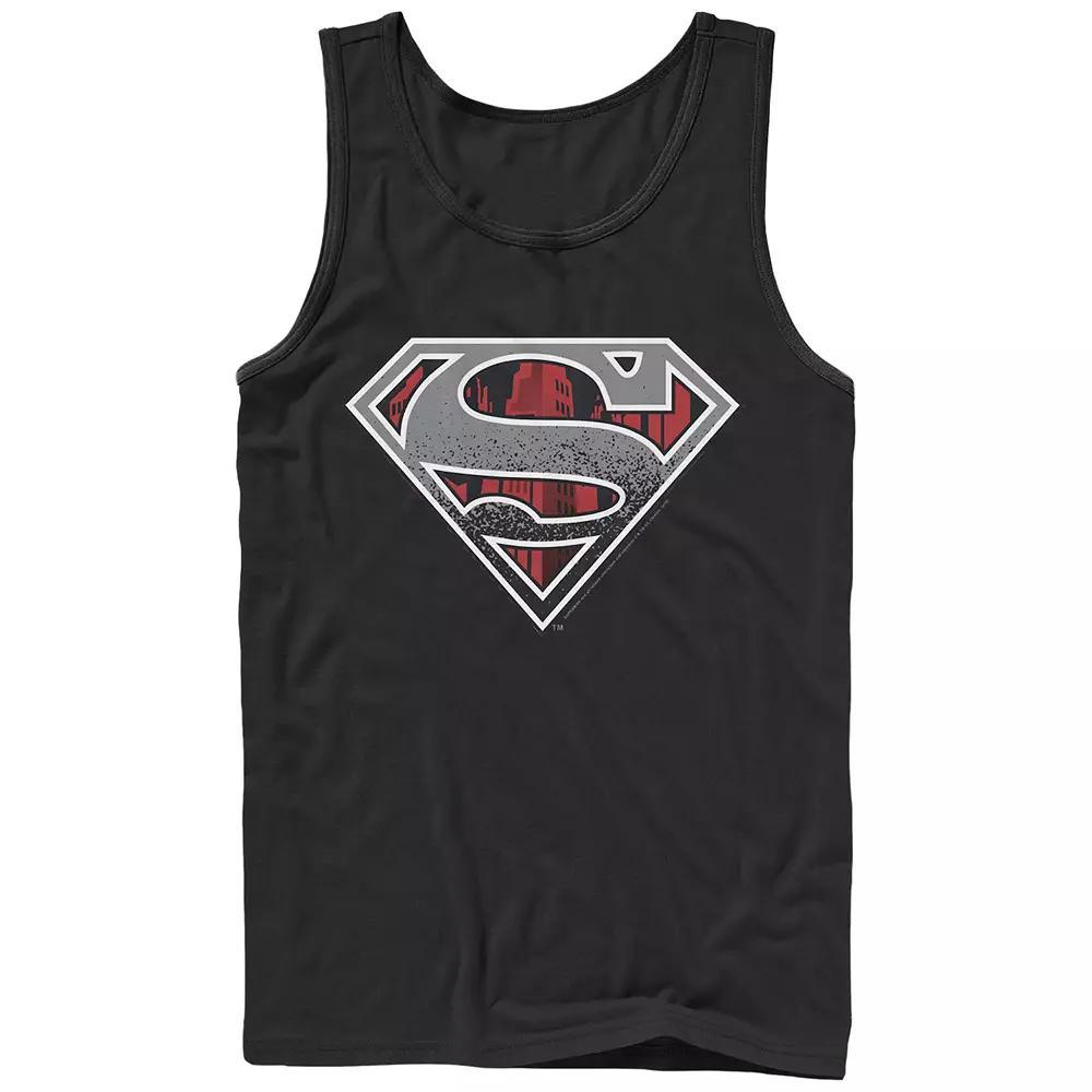 Men's DC Comics Superman Concrete Logo Graphic Tank Top, Size: Large, Black Product Image