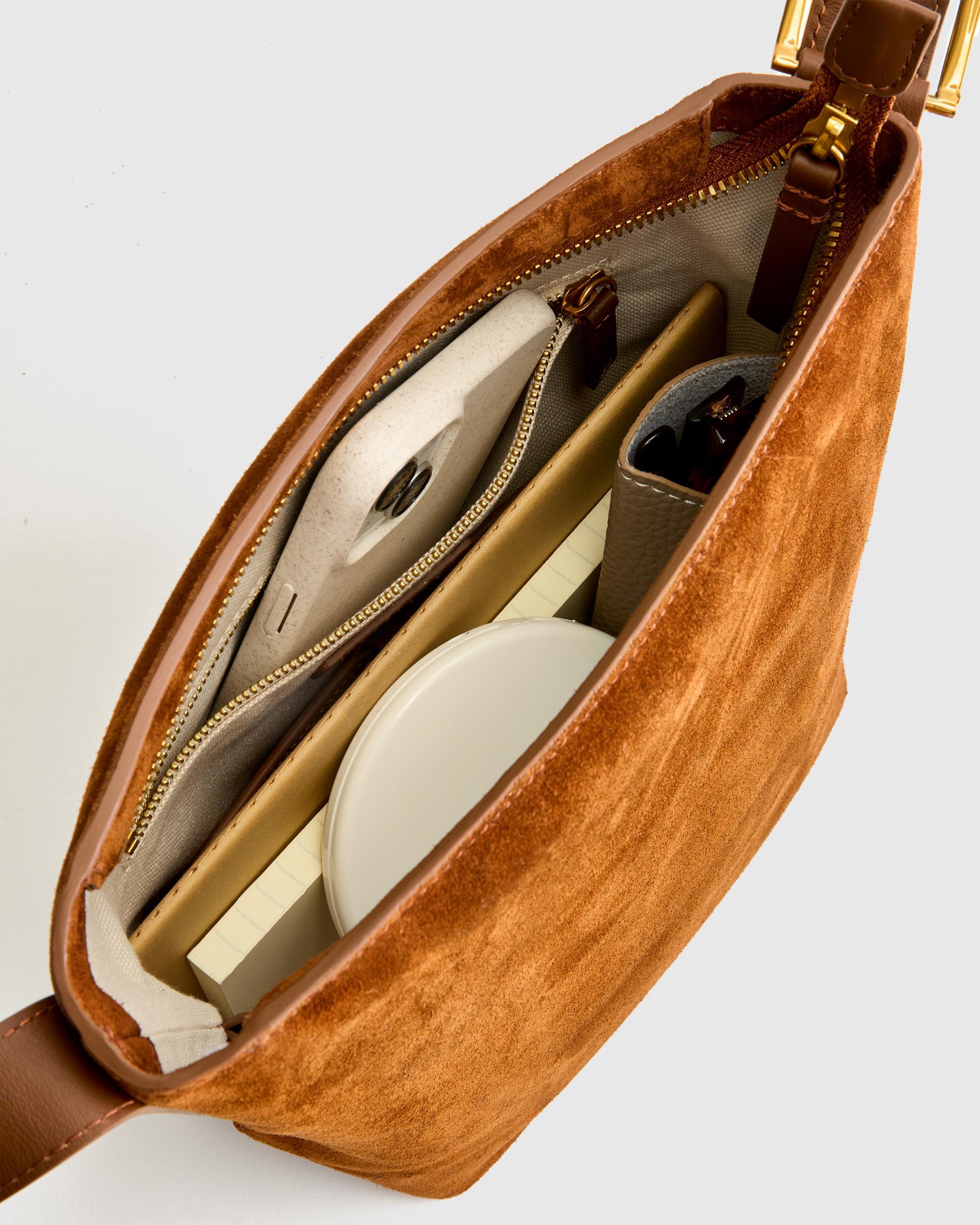Quince | Women's Italian Suede Bucket Crossbody Suede Leather Product Image