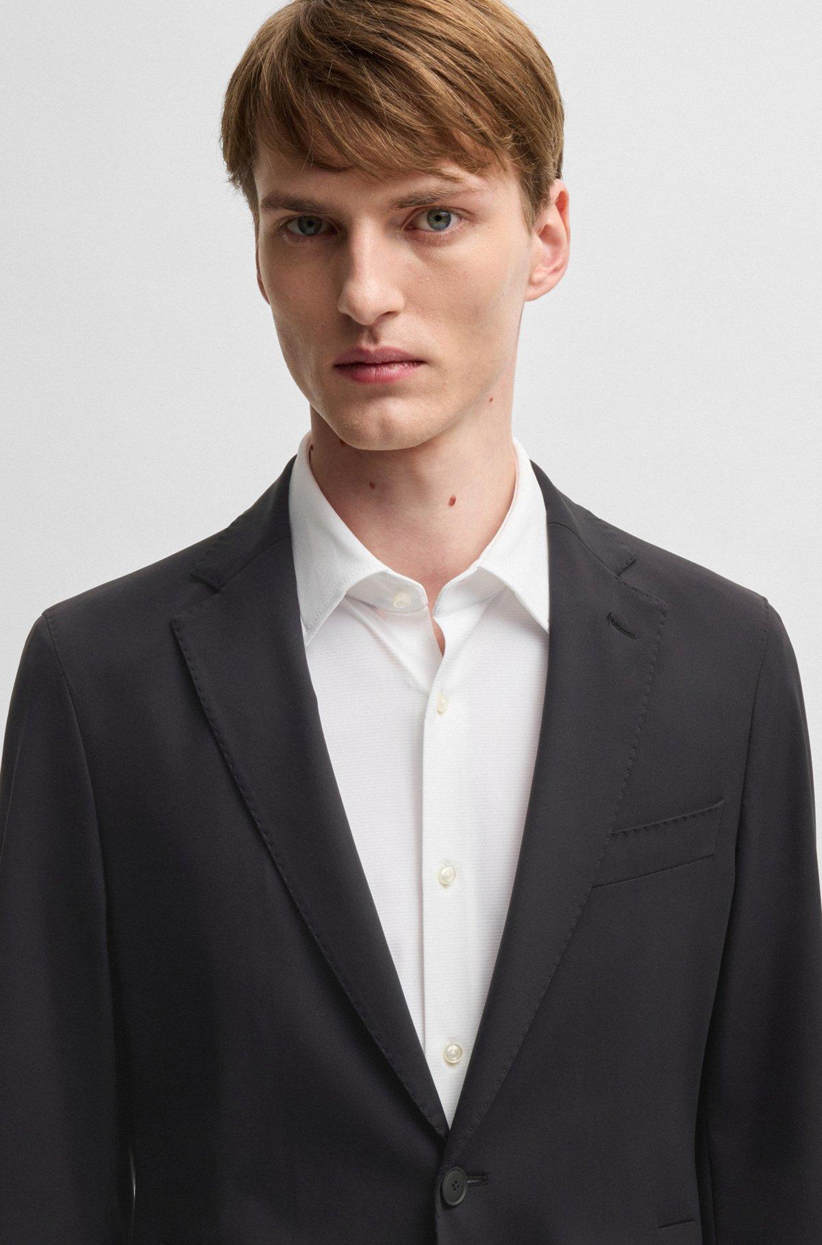 Slim-fit jacket with removable hooded inner Product Image