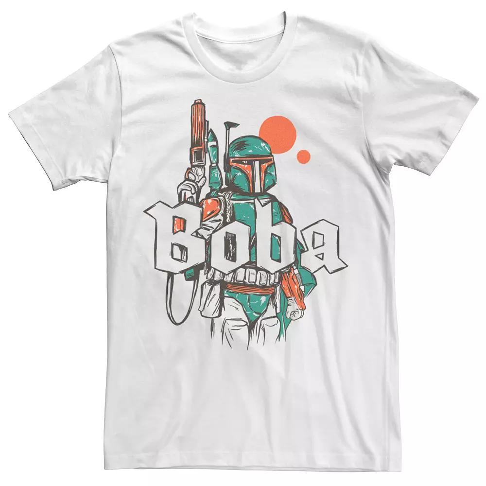 Men's Star Wars Boba Drawing Tee, Size: XXL, White Product Image