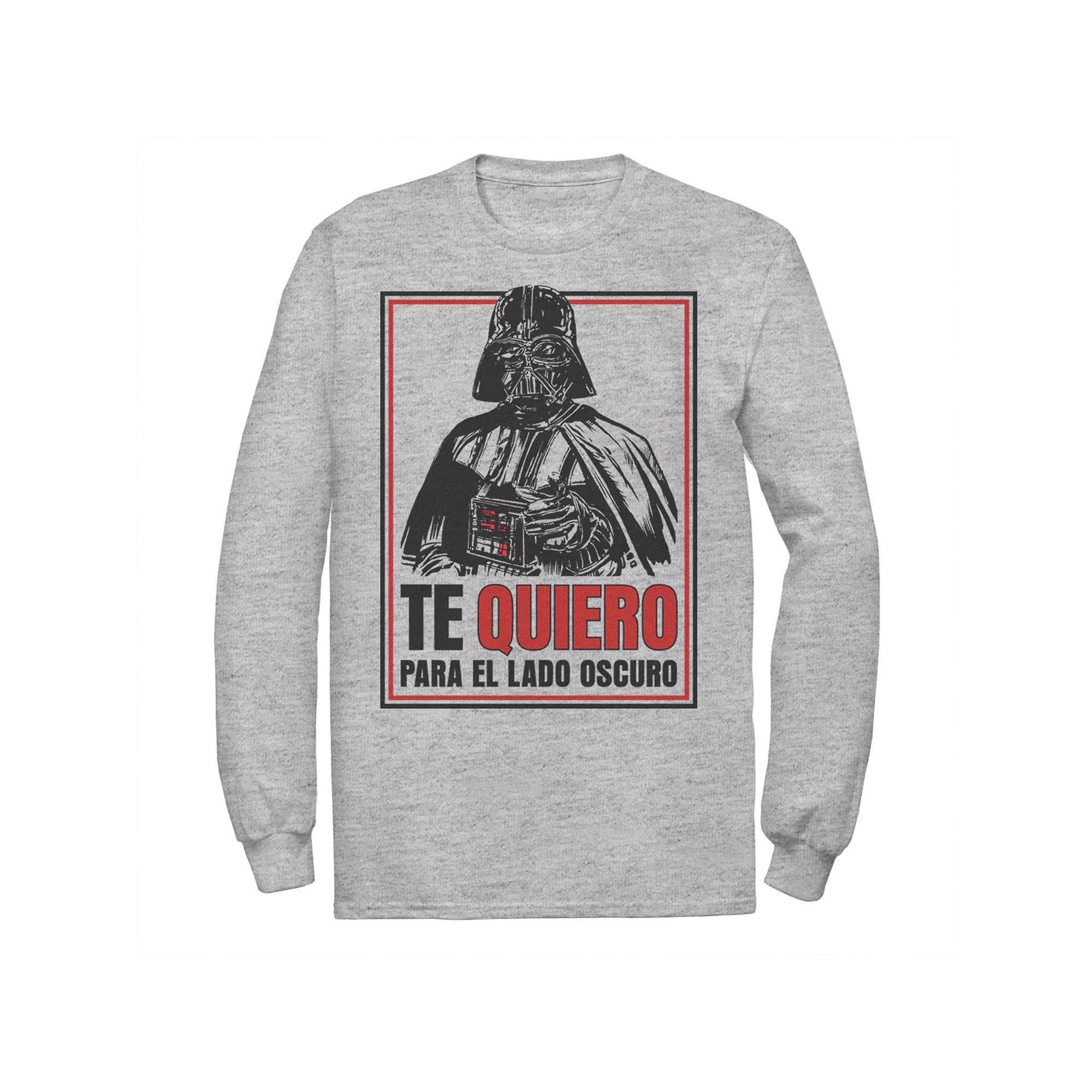 Men's Star Wars Te Quiero Para El Lado Oscuro Tee, Size: Medium, Athletic Grey Product Image
