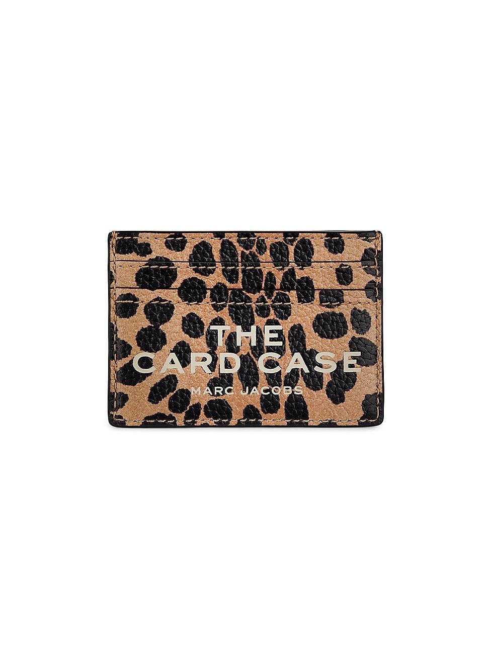 Womens The Cheetah Leather Card Case Product Image