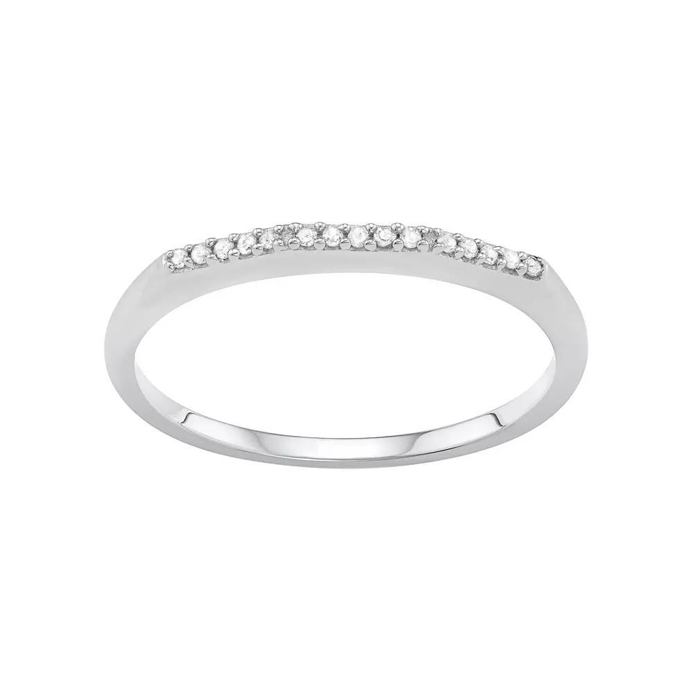 Jewelexcess Sterling Silver Diamond Accent Ring, Women's, Size: 8, Silver Tone Product Image