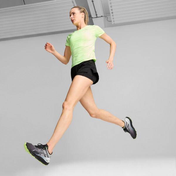 PUMA ForeverRun NITROâ¢ Water-Repellent Women's Running Shoes in Black/Glacial Grey/Fizzy Apple Product Image
