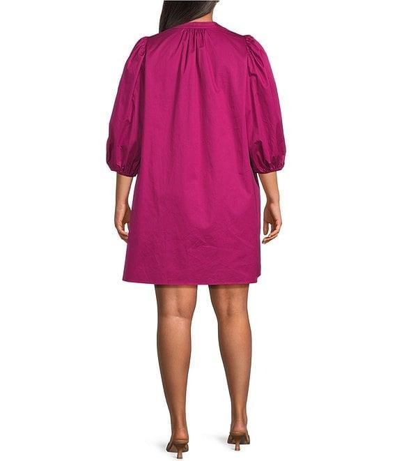 Sugarlips Plus Size Vitoria Balloon Sleeve Shift Mini Dress Product Image